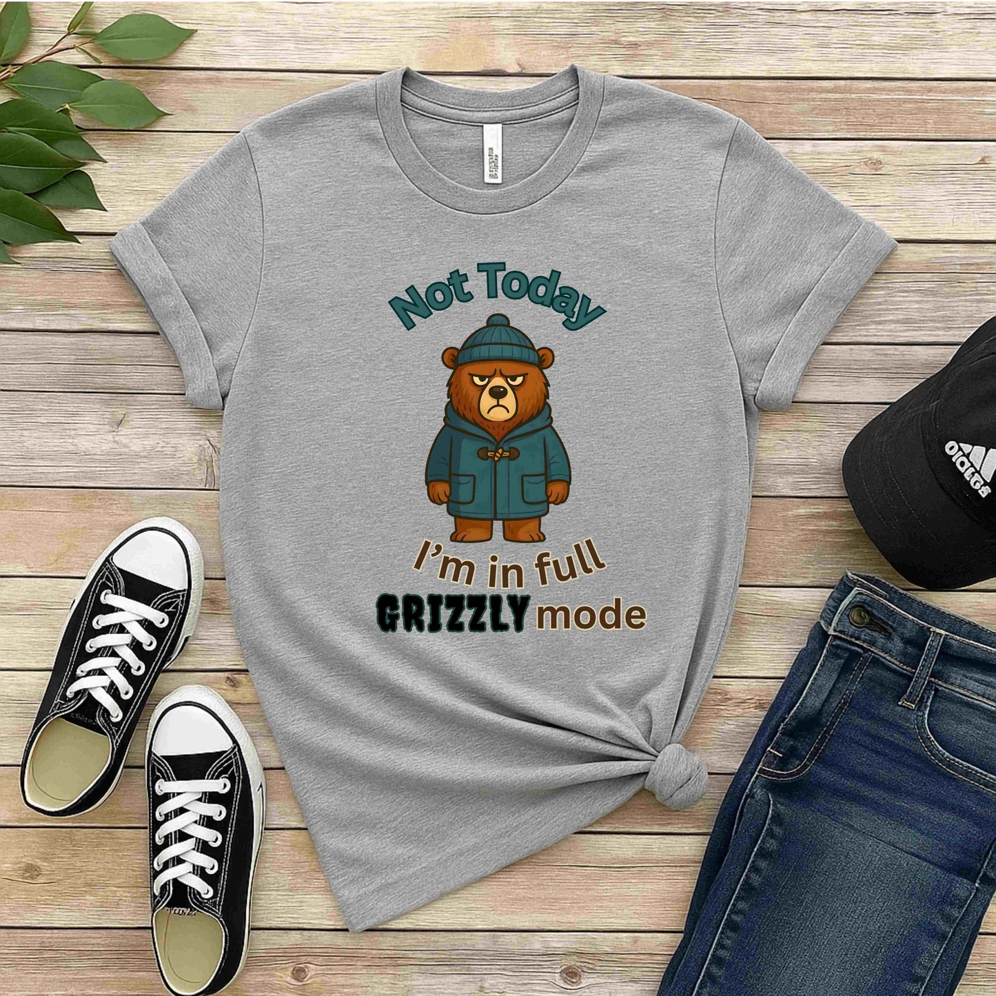 Grizzly Mode Shirt – Funny Winter Bear Graphic Tee for Mood Days