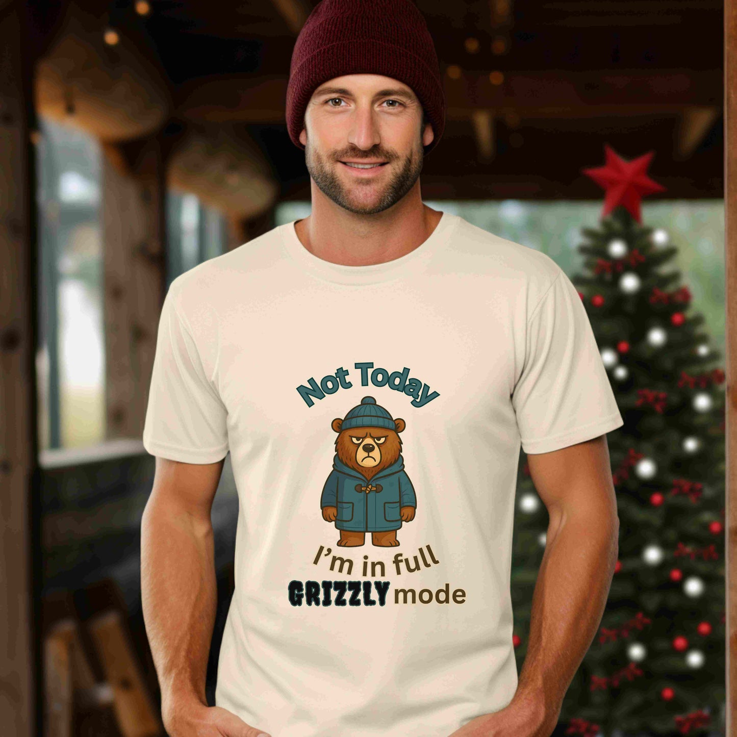 Grizzly Mode Shirt – Funny Winter Bear Graphic Tee for Mood Days
