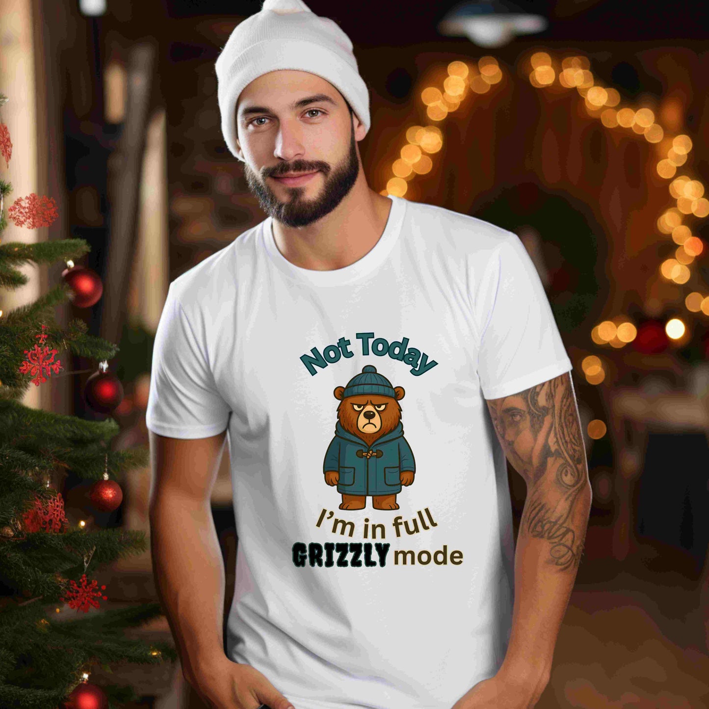 Grizzly Mode Shirt – Funny Winter Bear Graphic Tee for Mood Days