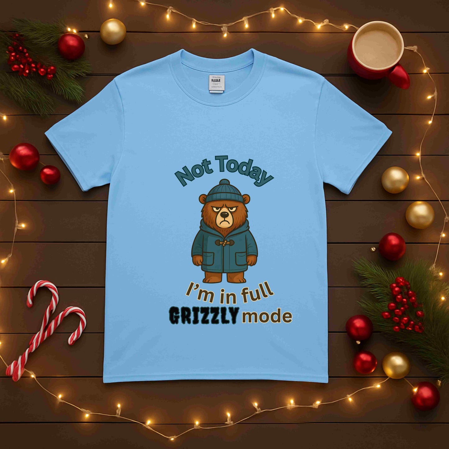 Grizzly Mode Shirt – Funny Winter Bear Graphic Tee for Mood Days