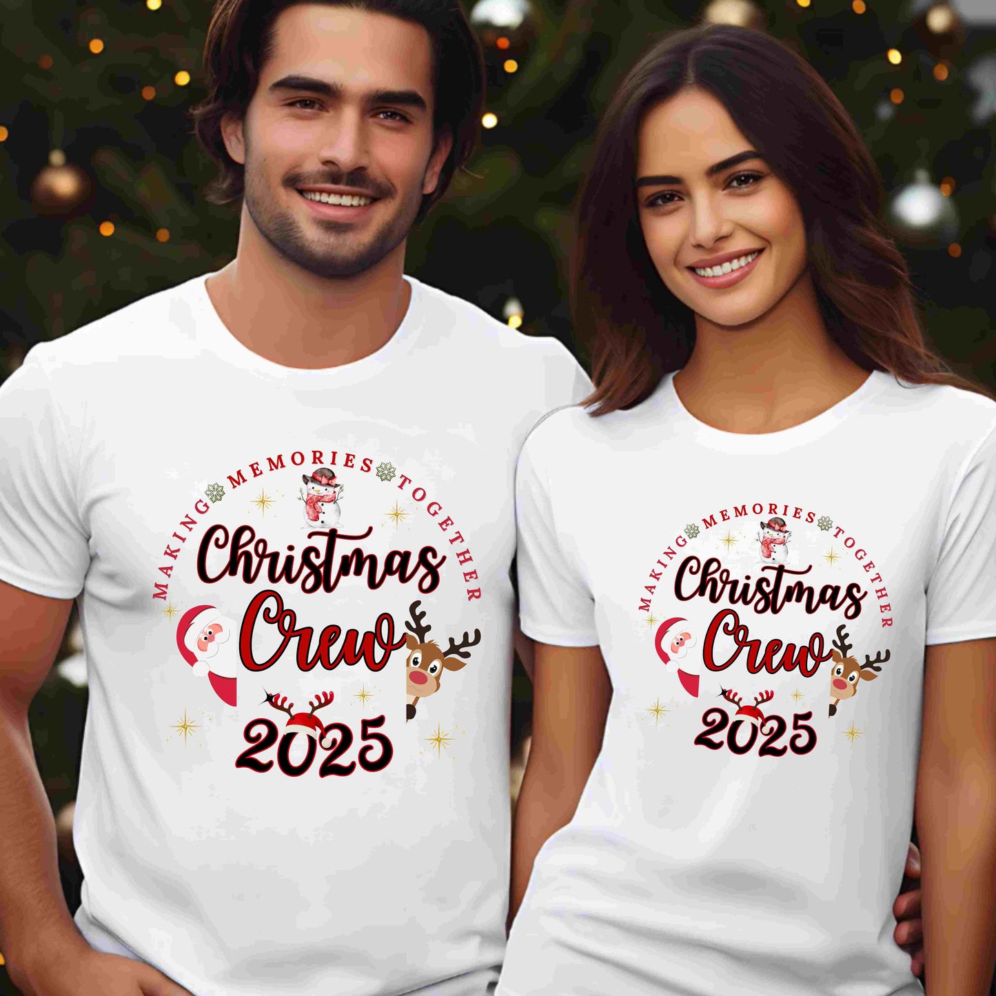 Making Memories Together Crew Tee | Personalized Holiday Matching Top | 2025 Shirt