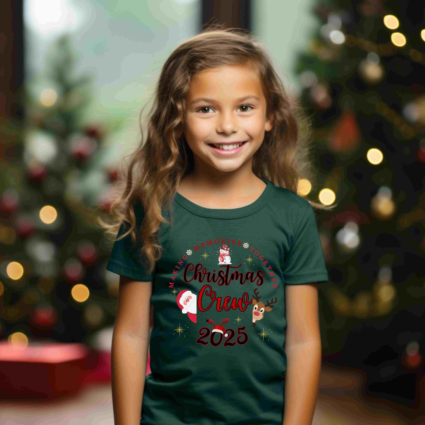 Kids Holiday Crew Tee • Personalized Year Top • Matching Christmas Outfit