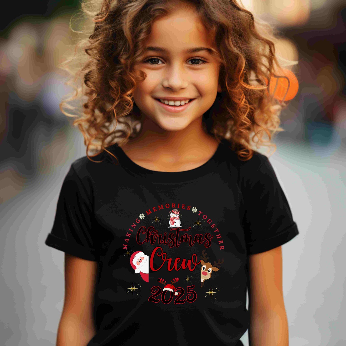 Kids Holiday Crew Tee • Personalized Year Top • Matching Christmas Outfit