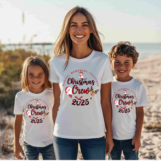 Kids Holiday Crew Tee • Personalized Year Top • Matching Christmas Outfit