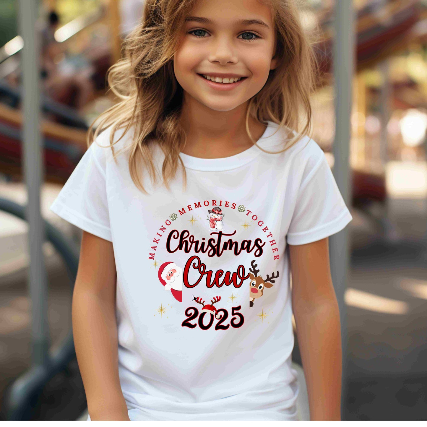 Kids Holiday Crew Tee • Personalized Year Top • Matching Christmas Outfit