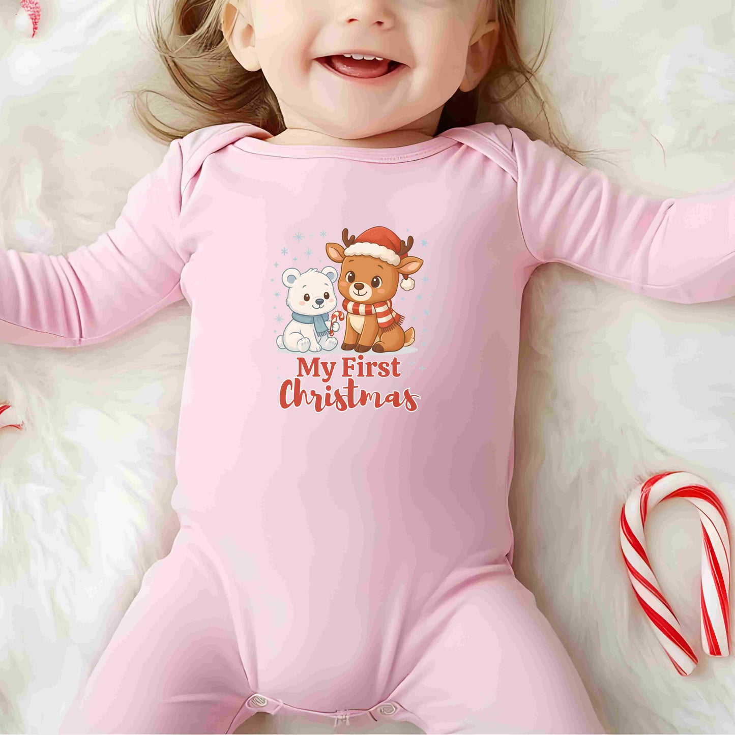 Baby's First Christmas Onesie | Personalized Holiday Bodysuit