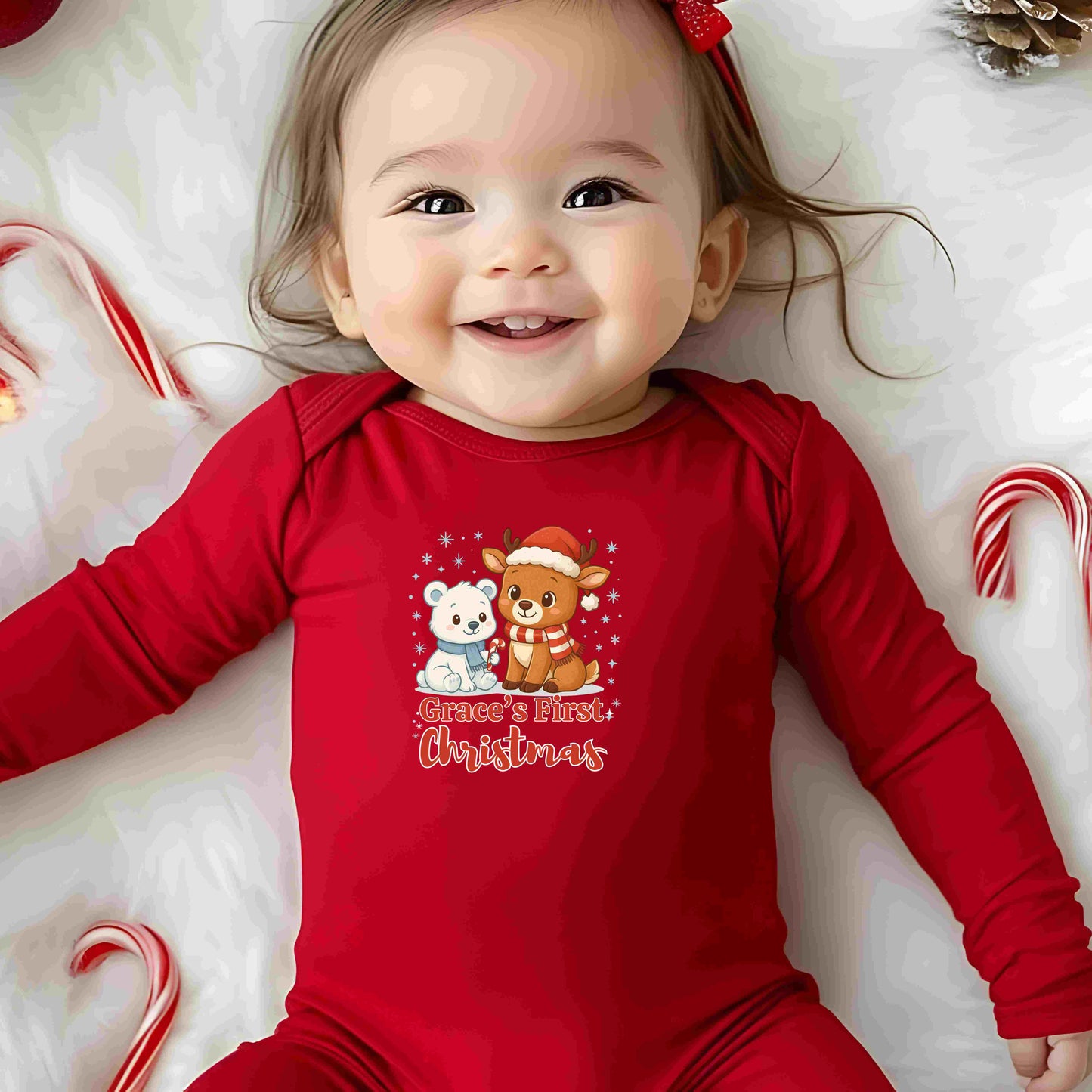 Baby's First Christmas Onesie | Personalized Holiday Bodysuit