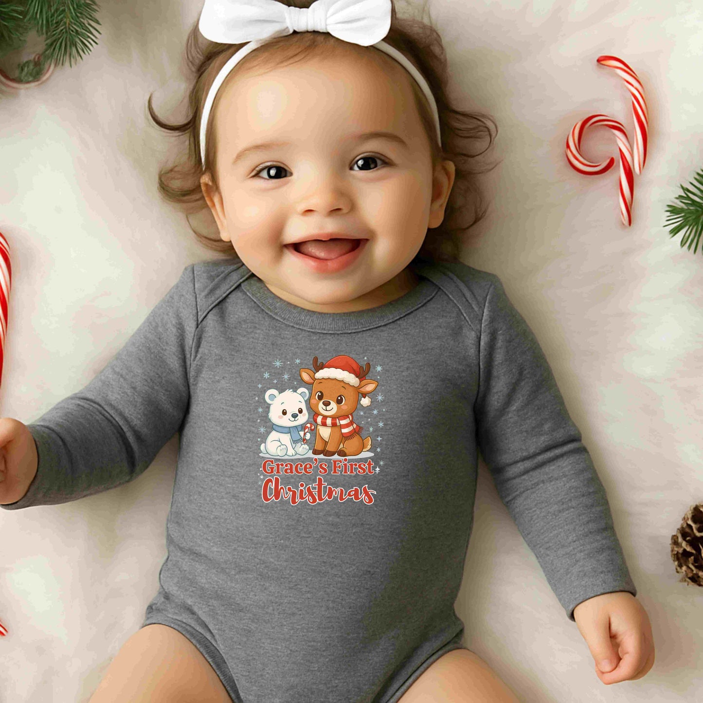 Baby's First Christmas Onesie | Personalized Holiday Bodysuit