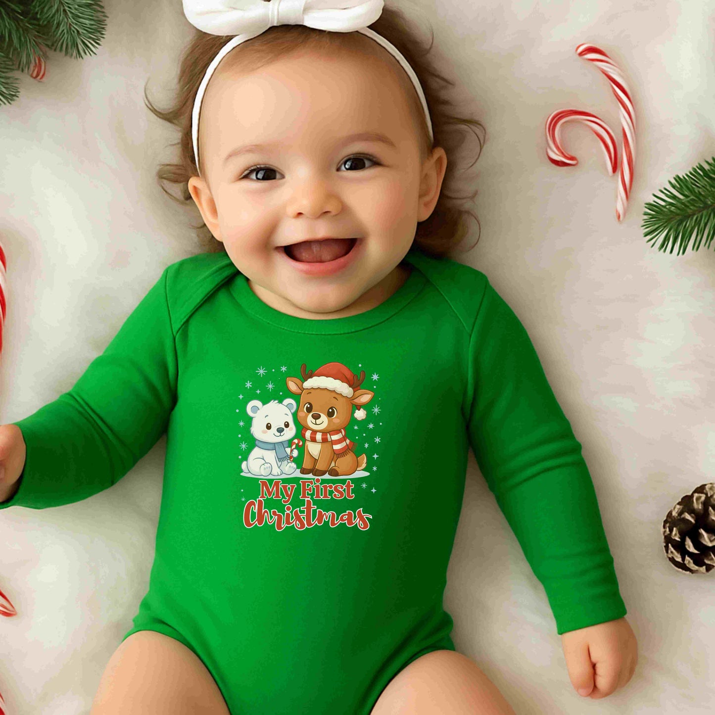 Baby's First Christmas Onesie | Personalized Holiday Bodysuit
