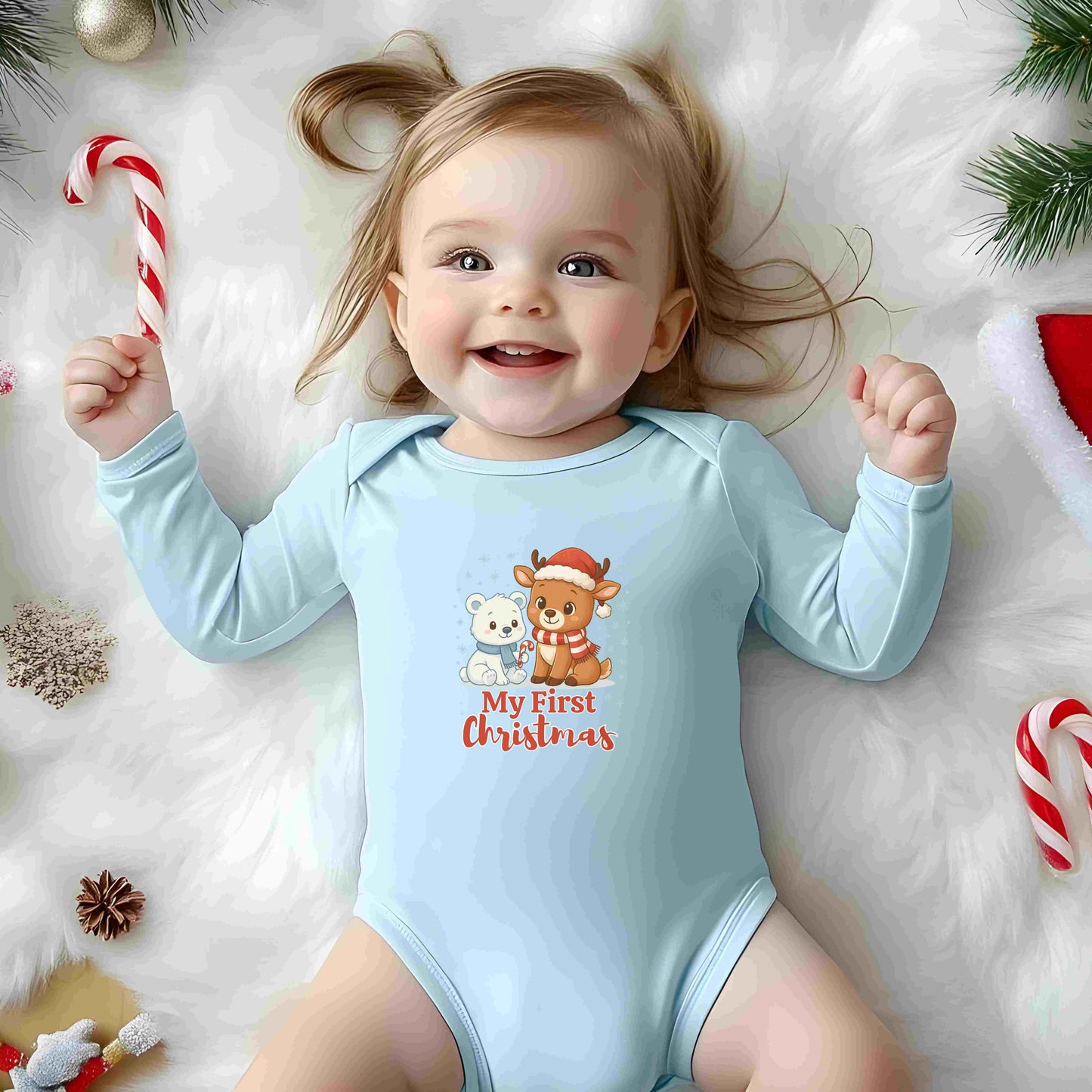 Baby's First Christmas Onesie | Personalized Holiday Bodysuit