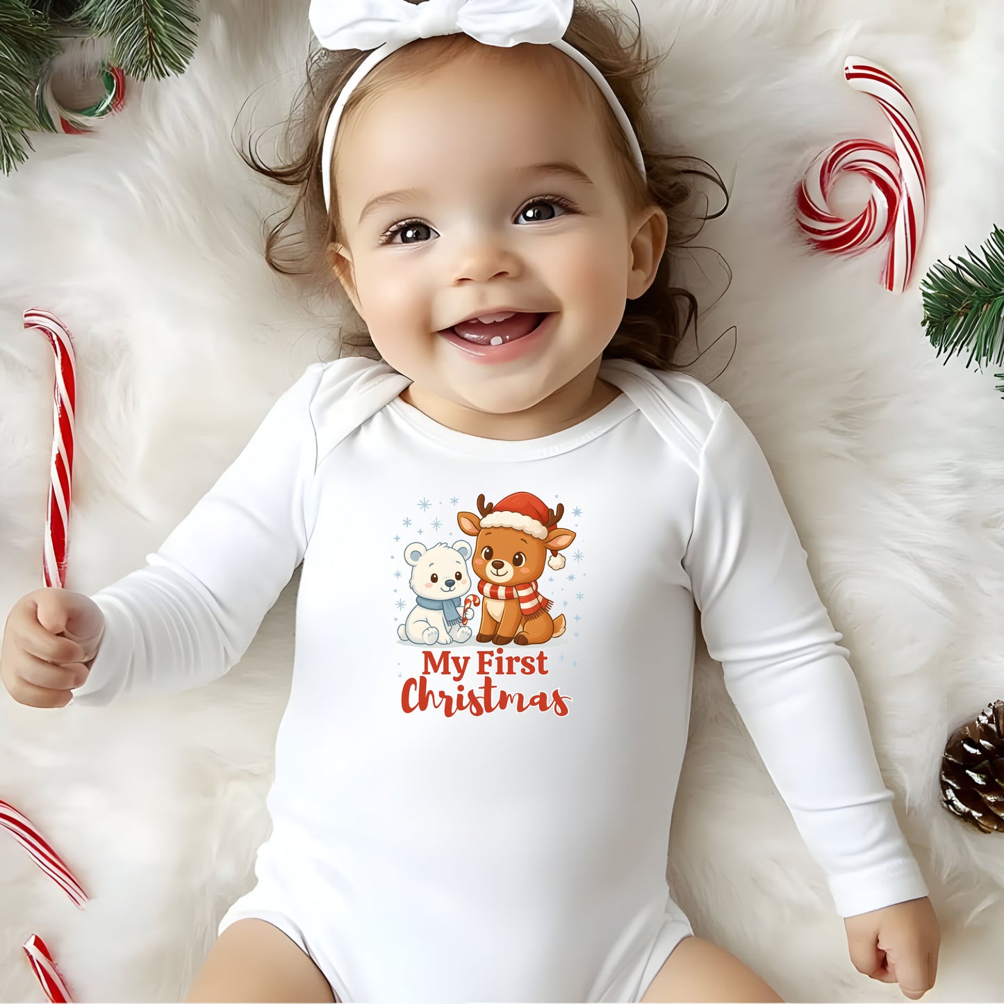 Baby's First Christmas Onesie | Personalized Holiday Bodysuit