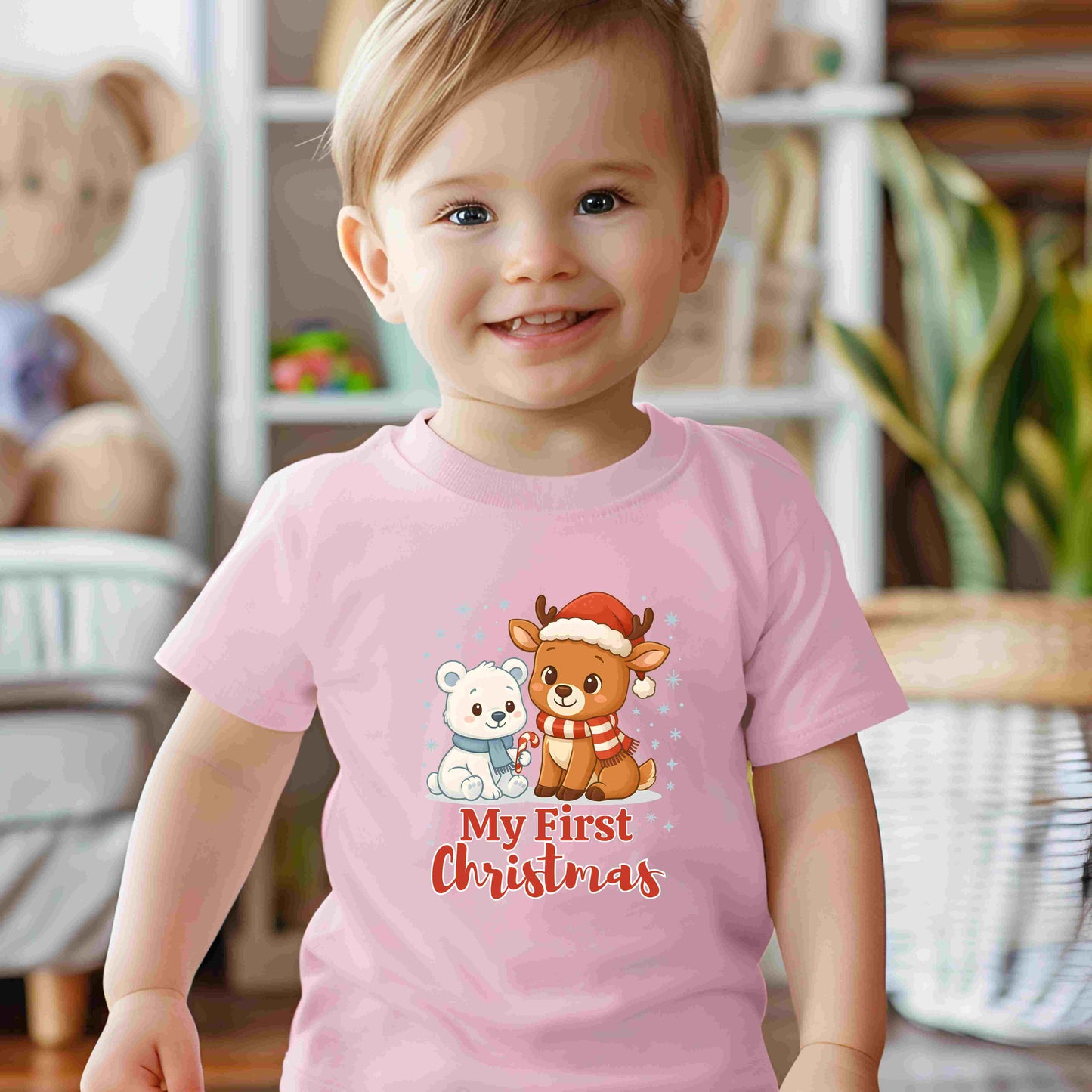 Personalized My First Christmas Infant T-Shirt | Baby Holiday Tee