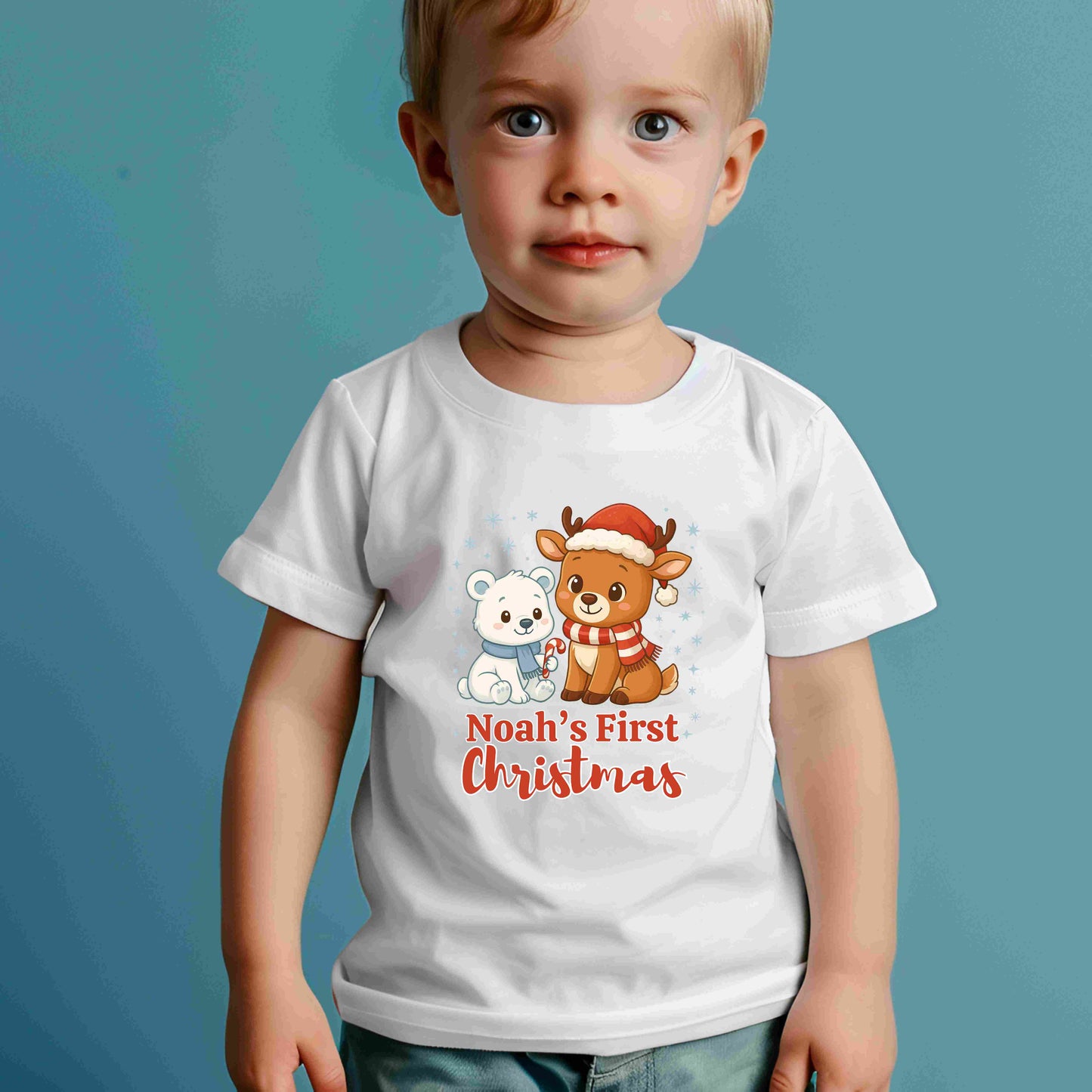Personalized My First Christmas Infant T-Shirt | Baby Holiday Tee
