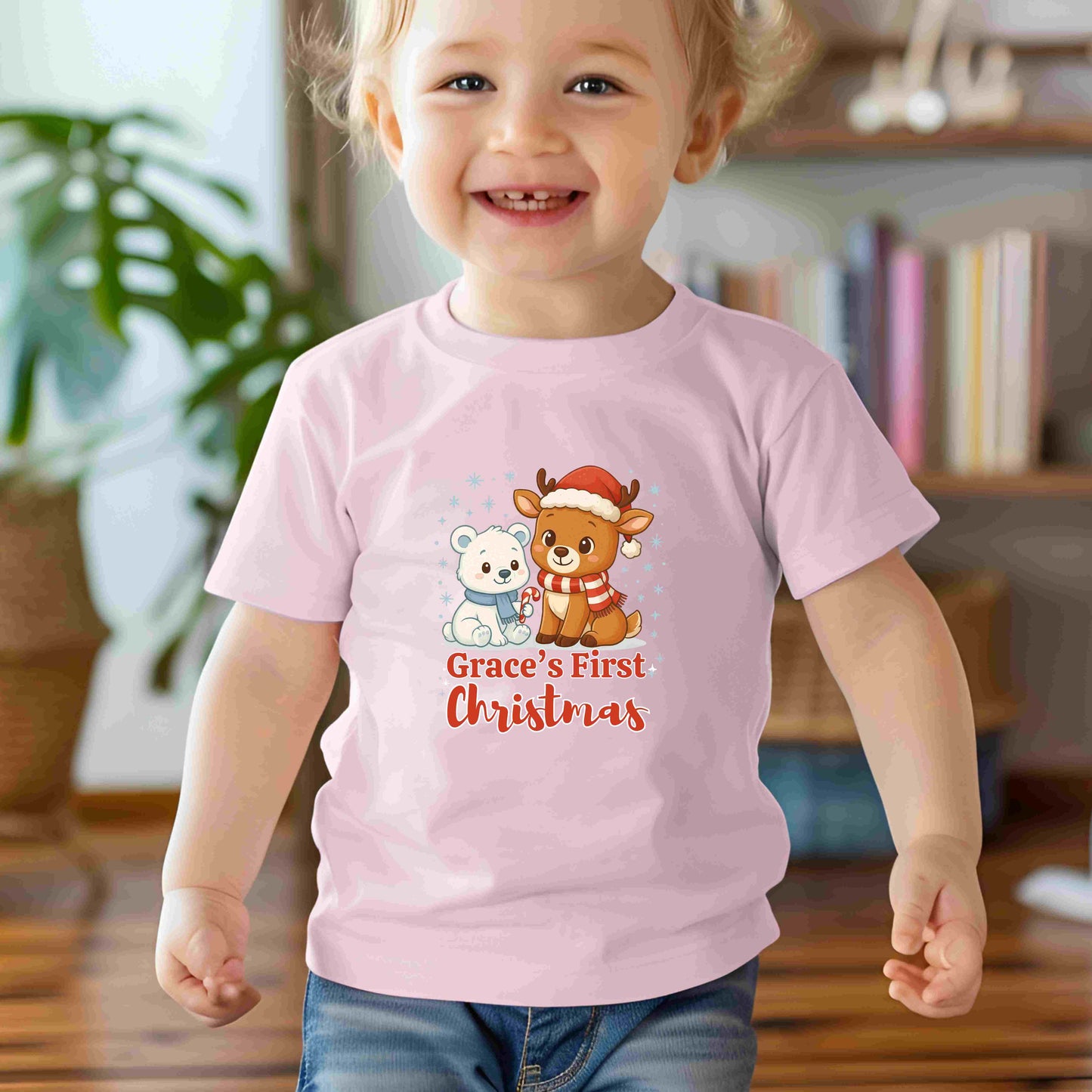 Personalized My First Christmas Infant T-Shirt | Baby Holiday Tee
