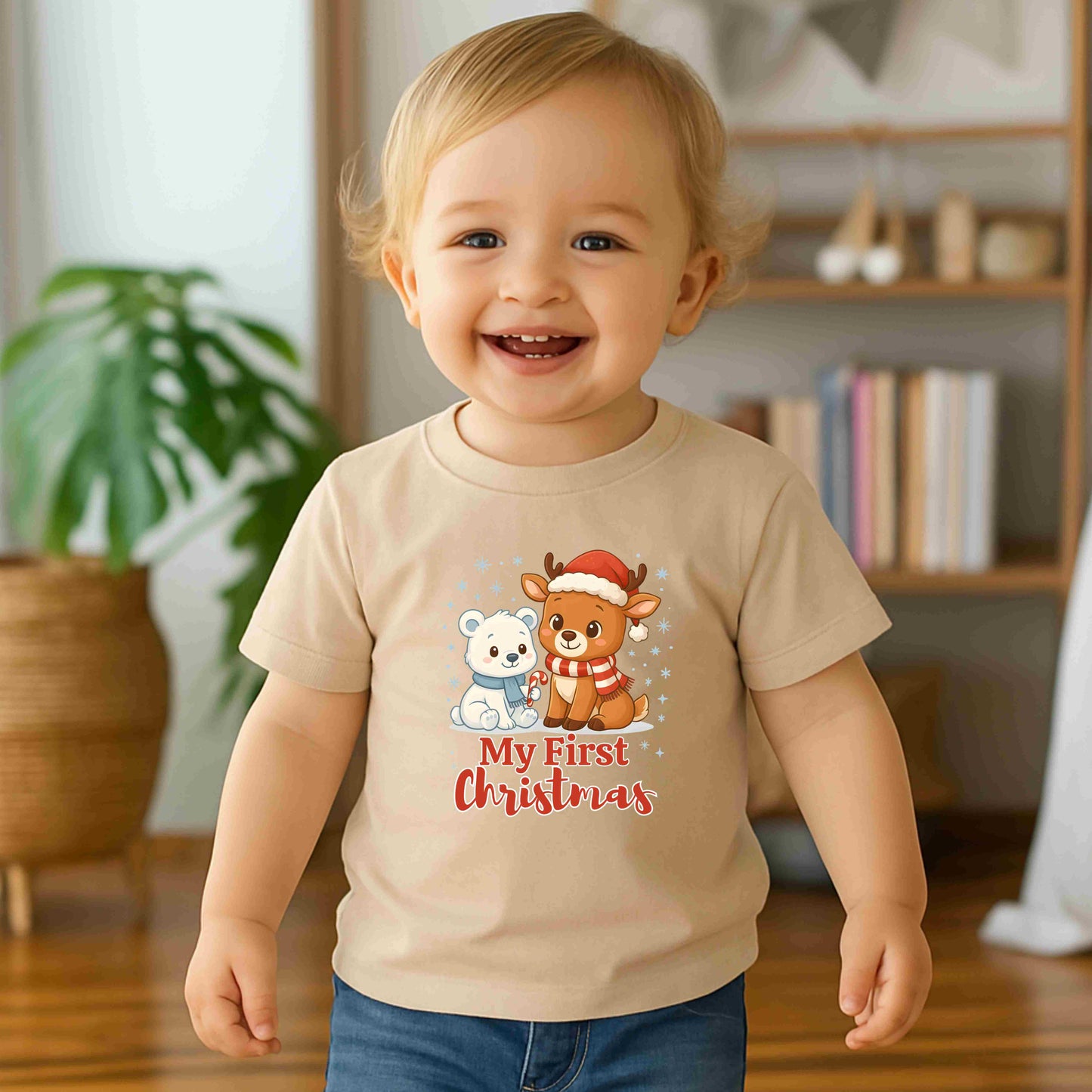 Personalized My First Christmas Infant T-Shirt | Baby Holiday Tee
