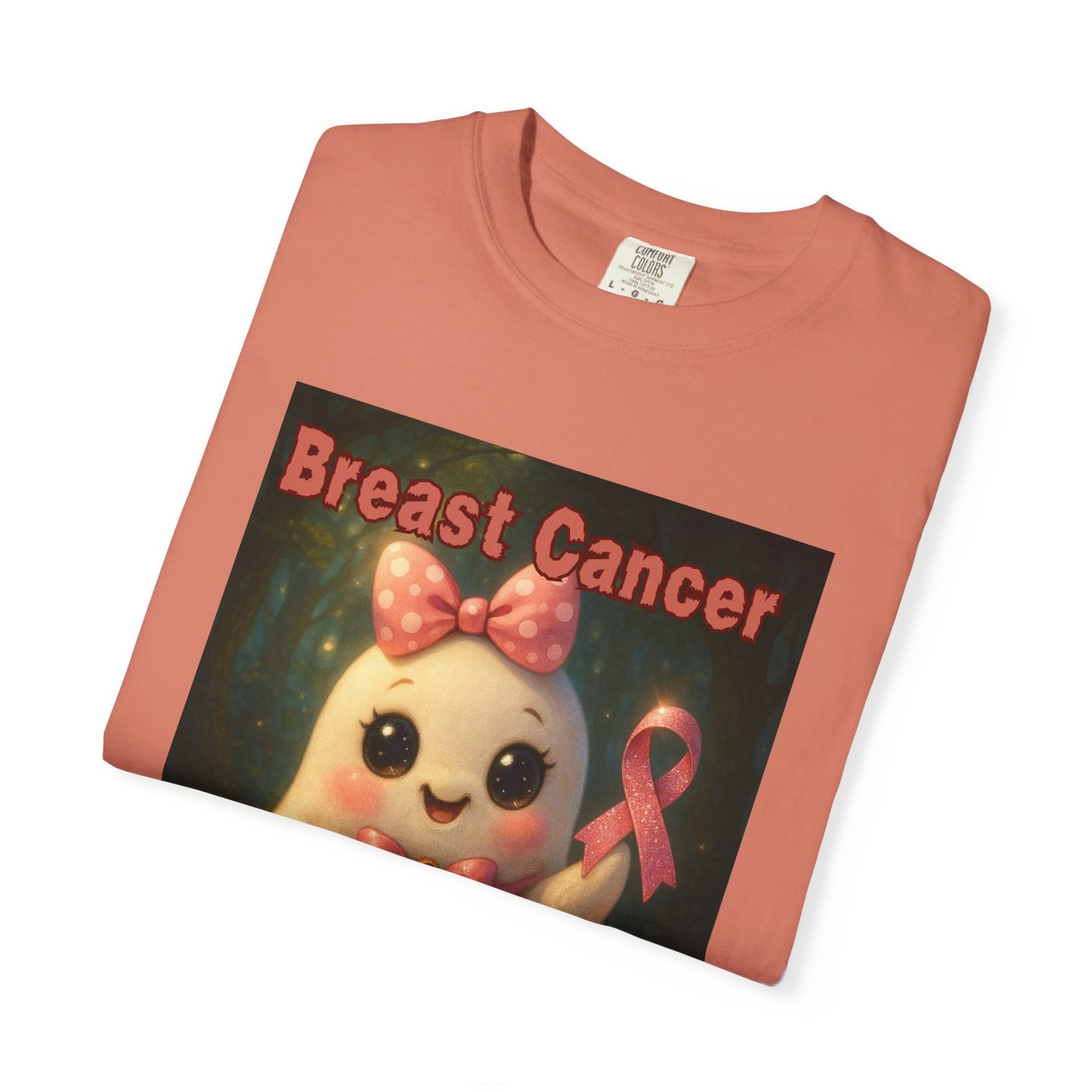 Breast Cancer Awareness Unisex T-Shirt - Cute Ghost Design, Pink Ribbon Tee, Supportive Gift, Casual Wear, October Fundraiser