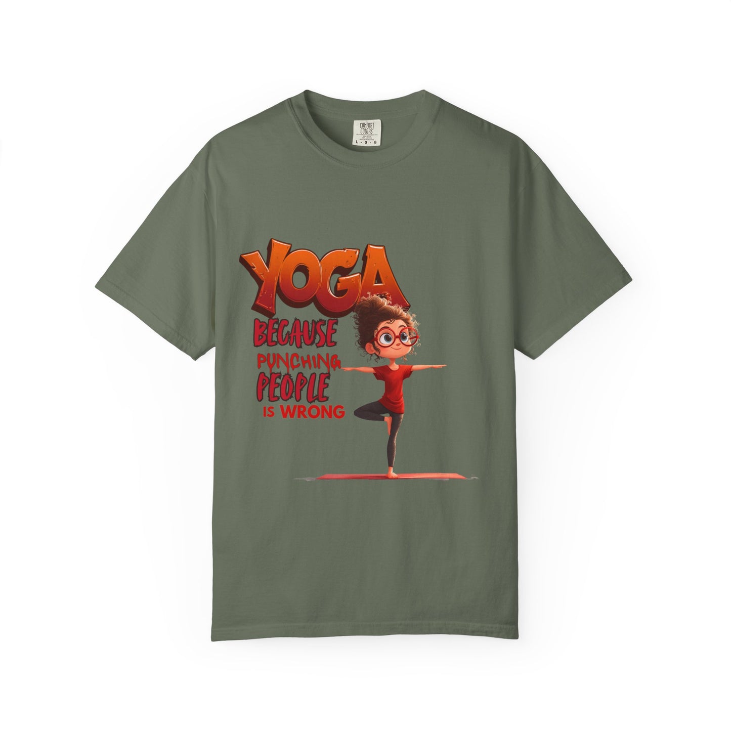 Yoga Because Punching People Is Wrong Shirt | Funny Yoga Graphic Tee