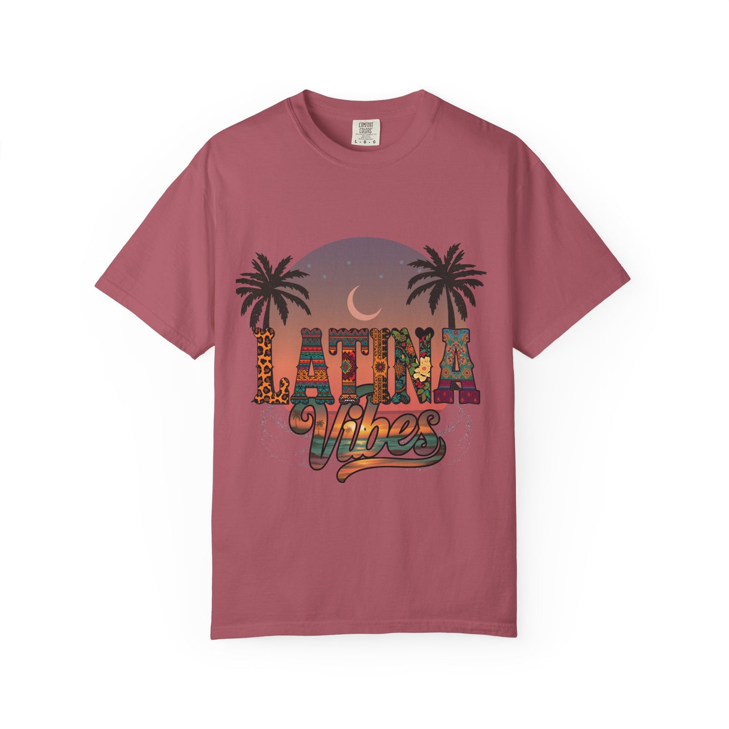 Latina Vibes Shirt | Colorful Graphic Tee with Palm Trees