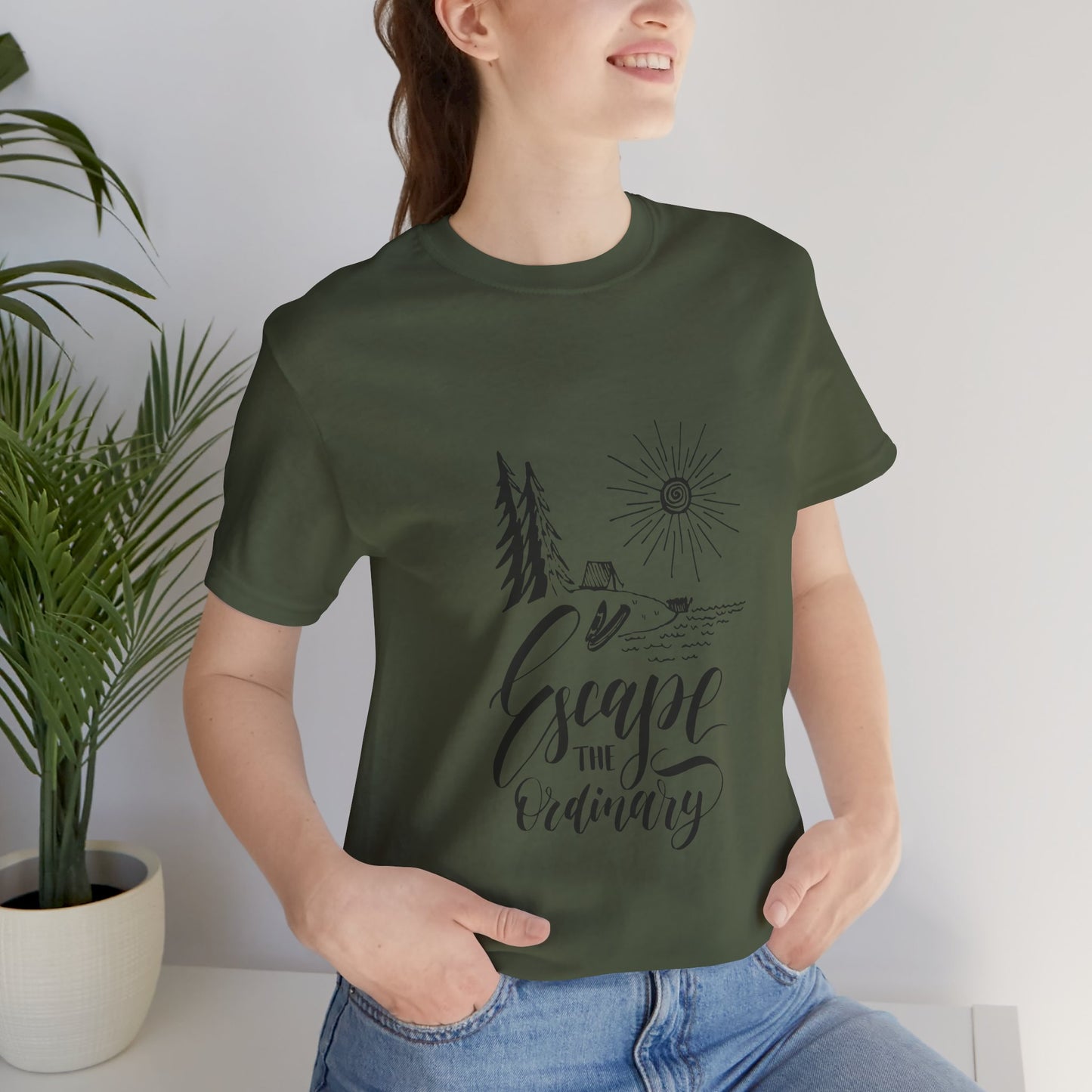 Escape the Ordinary T-Shirt | Bella+Canva Unisex Tee | Camping, Hiking, Adventure Shirt | Outdoor Wanderlust Graphic Tee