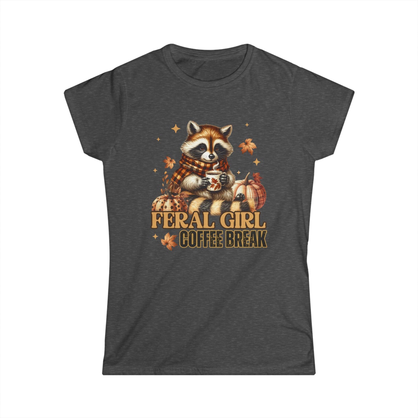 Feral Girl Coffee Break Tee | Cozy Autumn Shirt for Nature Lover