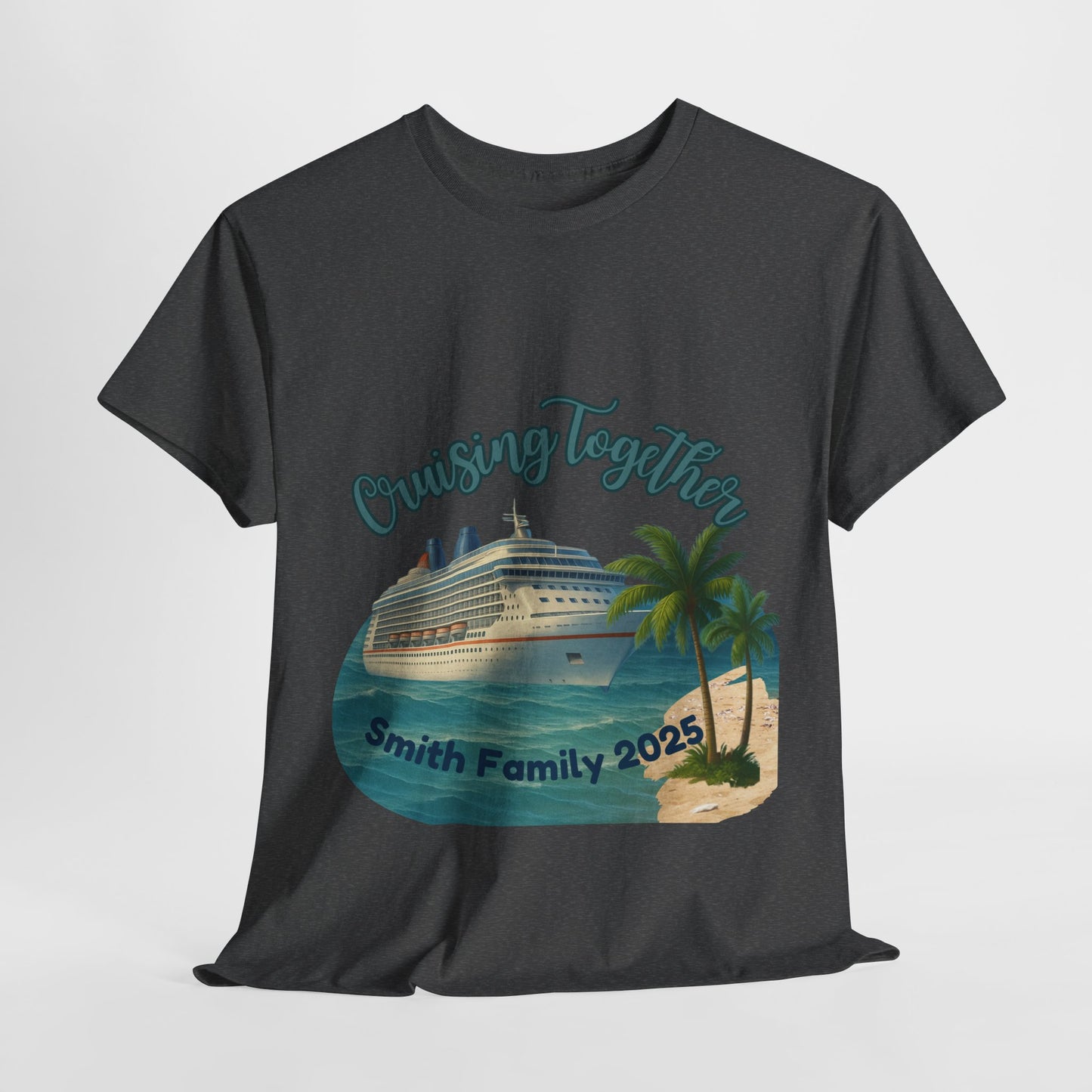 Custom “Cruising Together” Family Cruise T‑Shirt – Personalized Vacation & Reunion Tee