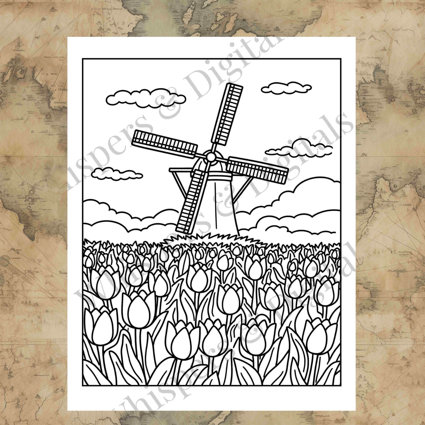 Ten printable European travel-themed coloring pages featuring landmarks, luggage, airplanes, and compass designs — digital download for travel lovers