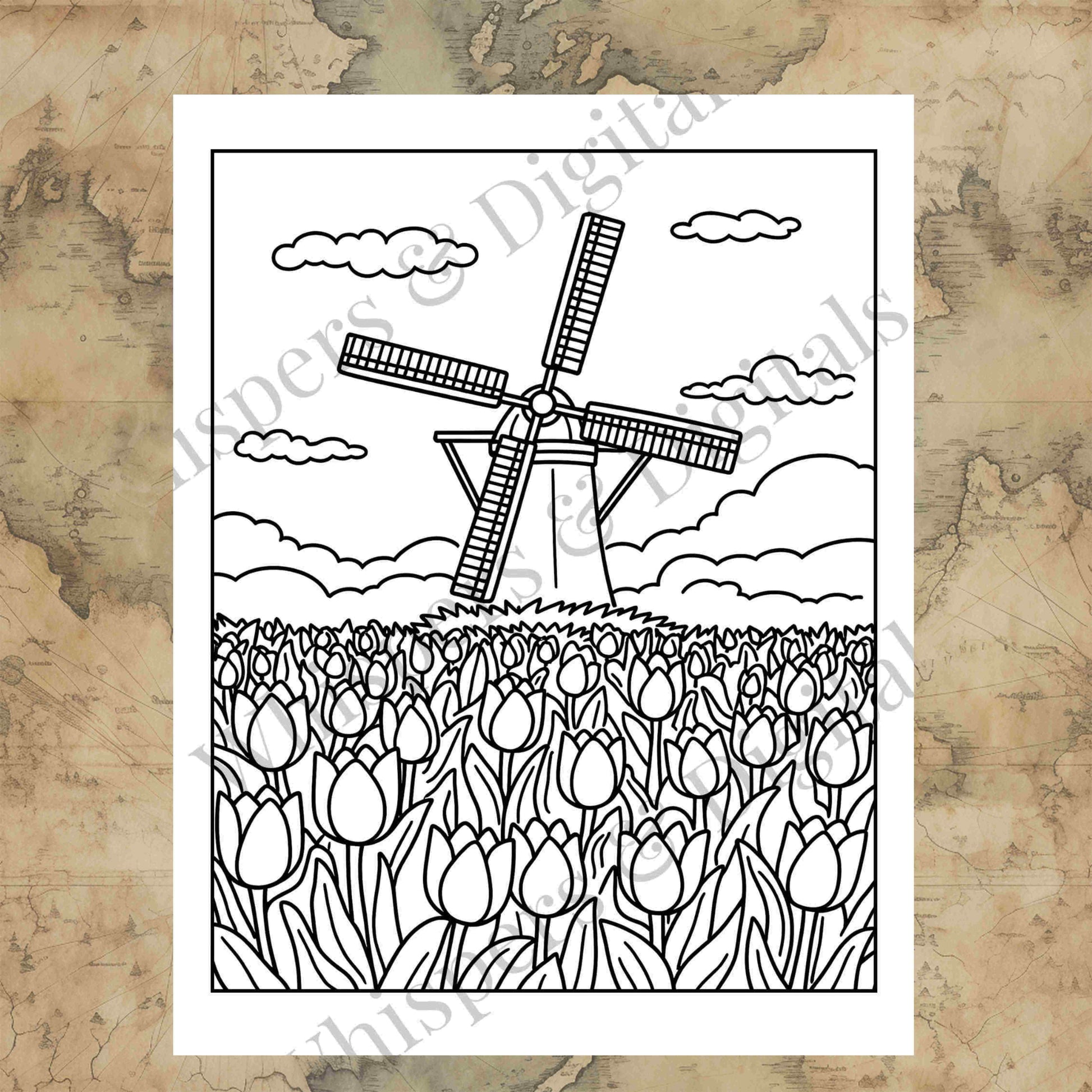 Ten printable European travel-themed coloring pages featuring landmarks, luggage, airplanes, and compass designs — digital download for travel lovers