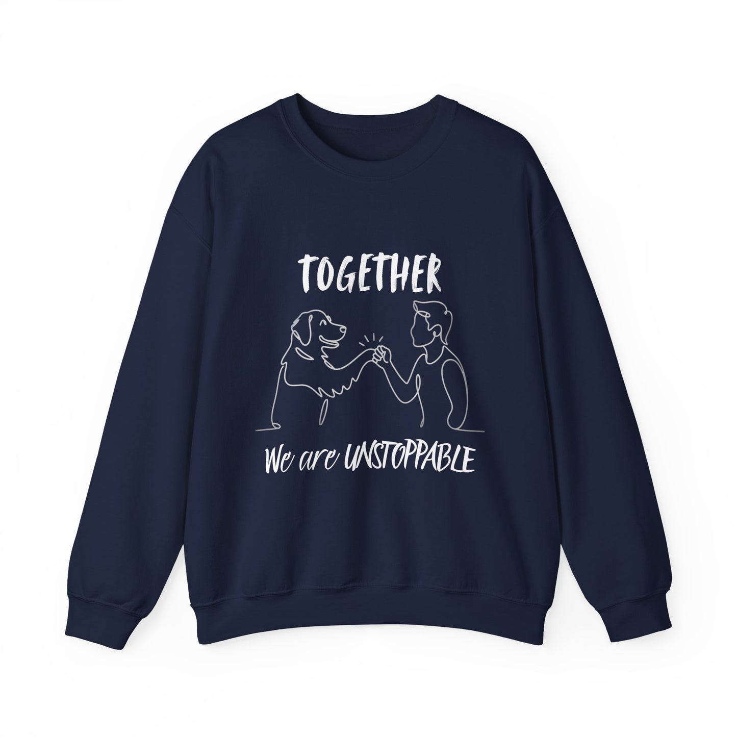 Together We Are Unstoppable Sweatshirt | Cozy Gift for Dog Lovers, Pet Parent Apparel, Animal Friendship, Custom Sweatshirt, Casual Style.
