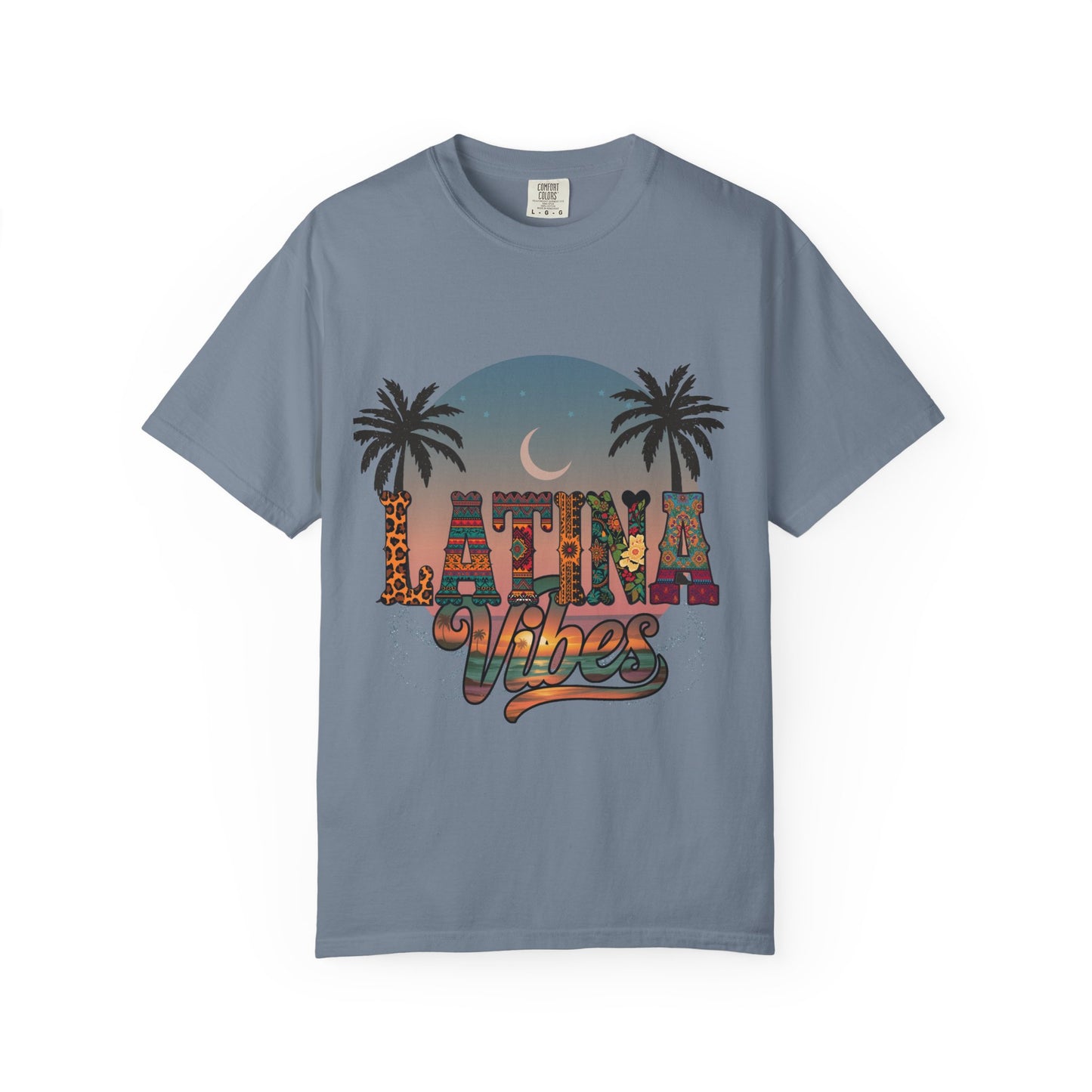 Latina Vibes Shirt | Colorful Graphic Tee with Palm Trees
