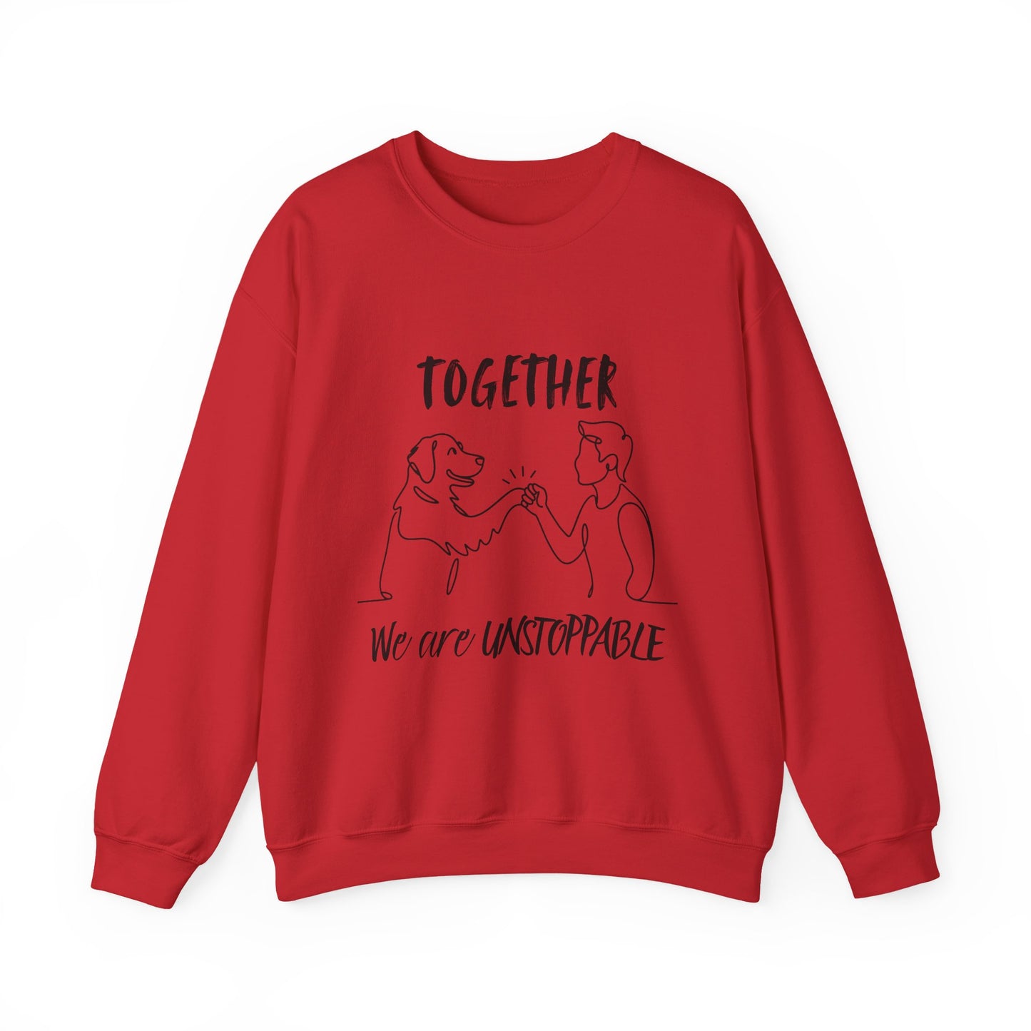 Together We Are Unstoppable Sweatshirt | Cozy Gift for Dog Lovers, Pet Parent Apparel, Animal Friendship, Custom Sweatshirt, Casual Style.