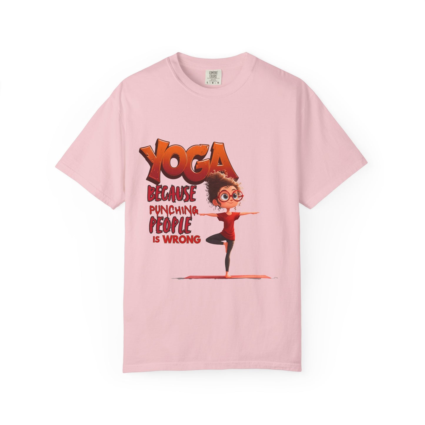 Yoga Because Punching People Is Wrong Shirt | Funny Yoga Graphic Tee