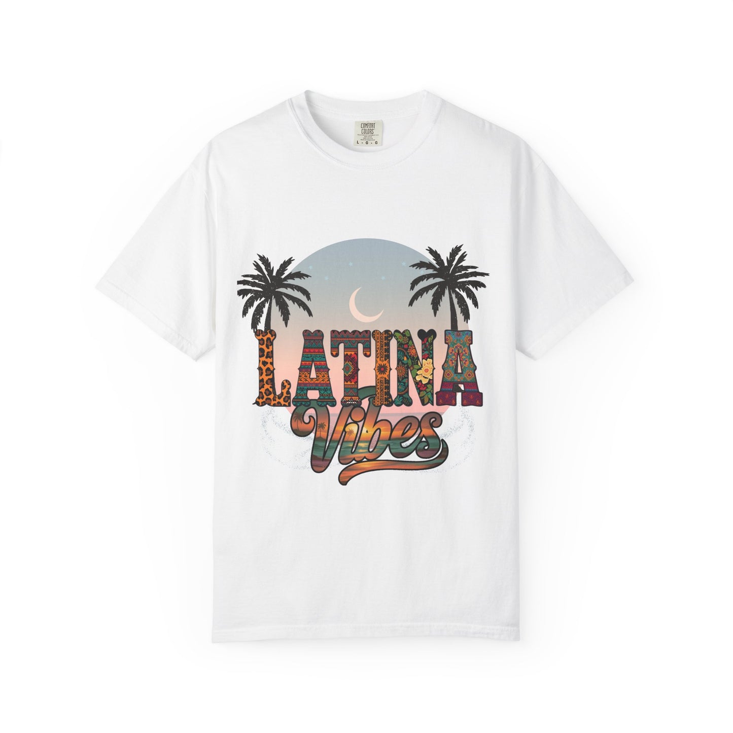Latina Vibes Shirt | Colorful Graphic Tee with Palm Trees