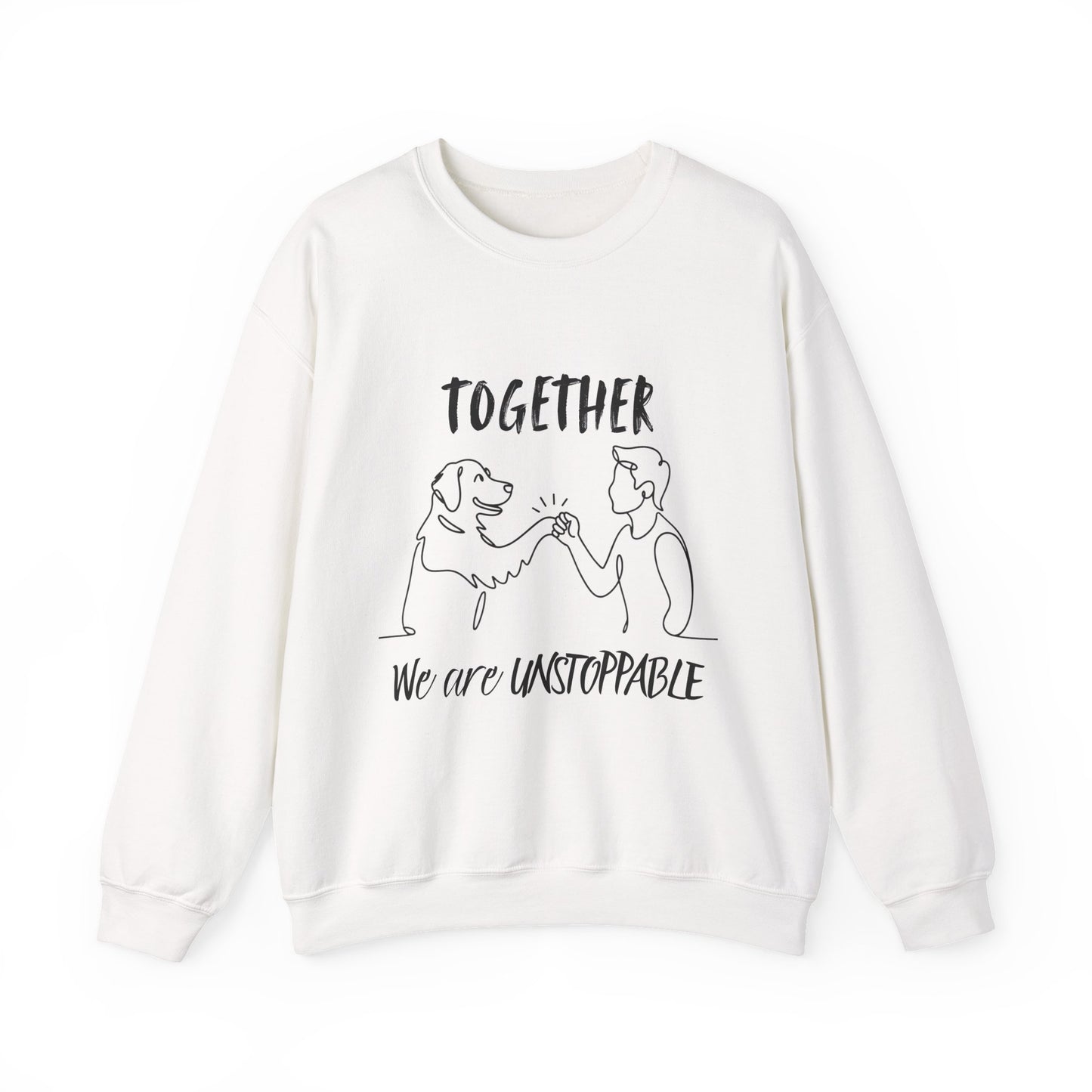 Together We Are Unstoppable Sweatshirt | Cozy Gift for Dog Lovers, Pet Parent Apparel, Animal Friendship, Custom Sweatshirt, Casual Style.