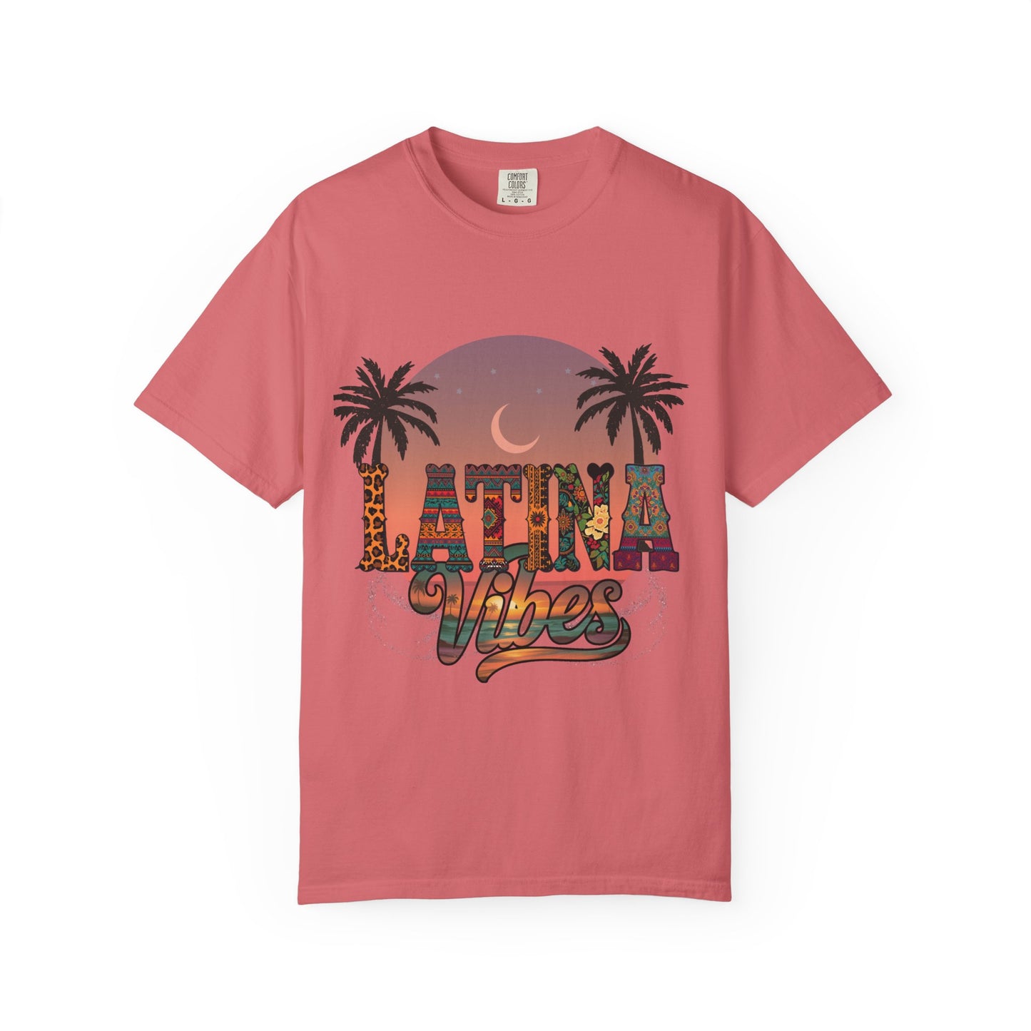 Latina Vibes Shirt | Colorful Graphic Tee with Palm Trees