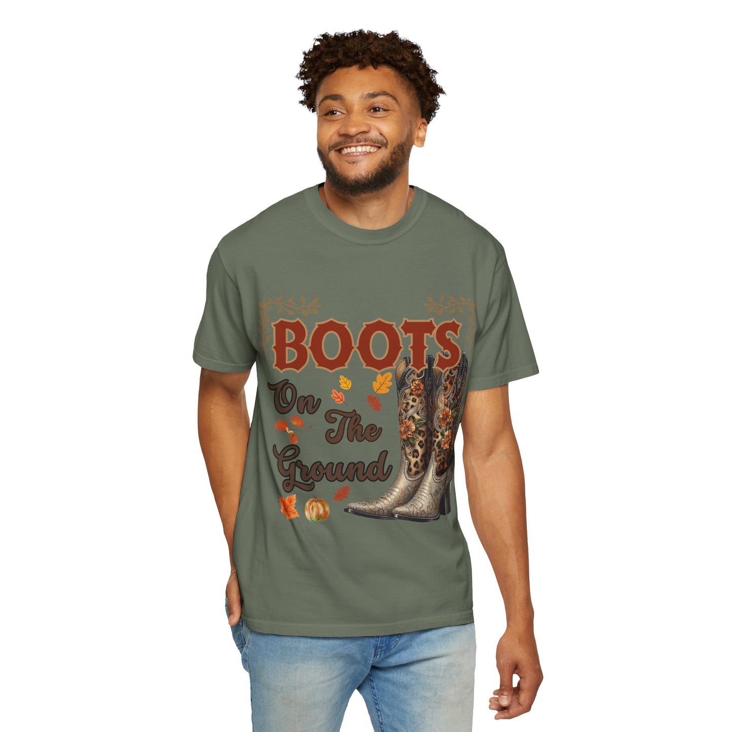 Boots On The Ground Fall Cowgirl T-Shirt – Western Autumn Shirt for Women