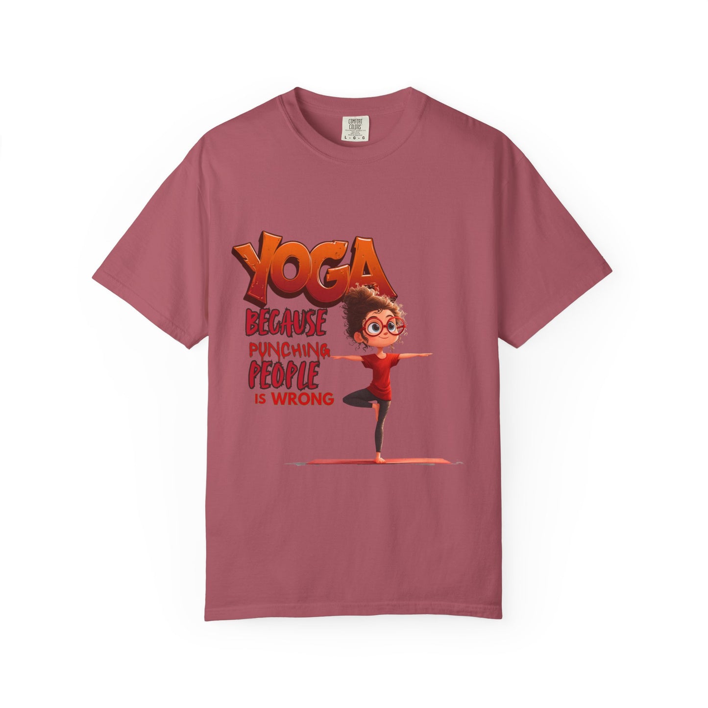Yoga Because Punching People Is Wrong Shirt | Funny Yoga Graphic Tee