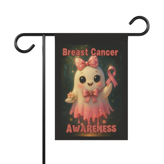 Cute Breast Cancer Awareness Garden Banner, Home Decor, Outdoor Decoration, Gift for Supporters, Awareness Event Decor