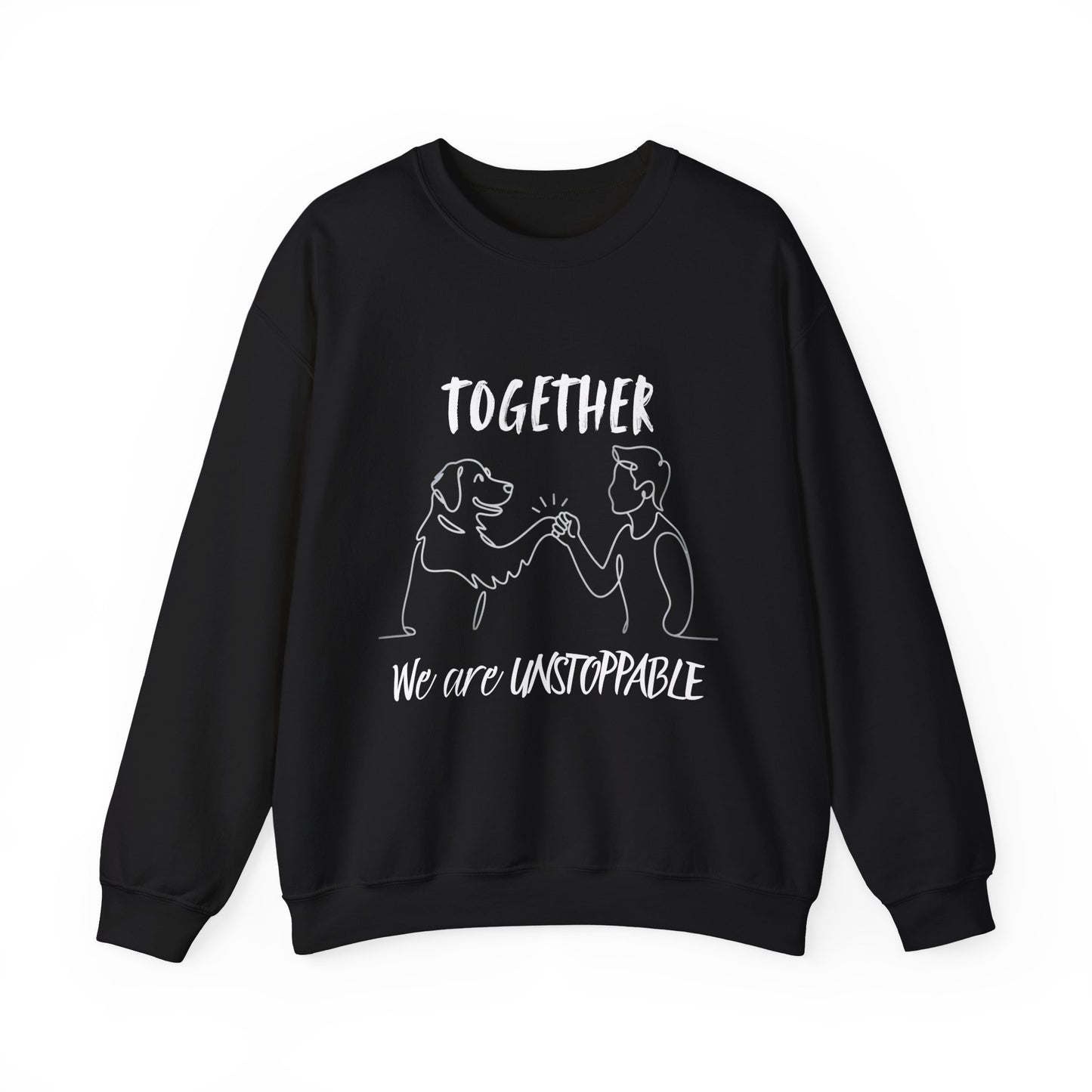 Together We Are Unstoppable Sweatshirt | Cozy Gift for Dog Lovers, Pet Parent Apparel, Animal Friendship, Custom Sweatshirt, Casual Style.