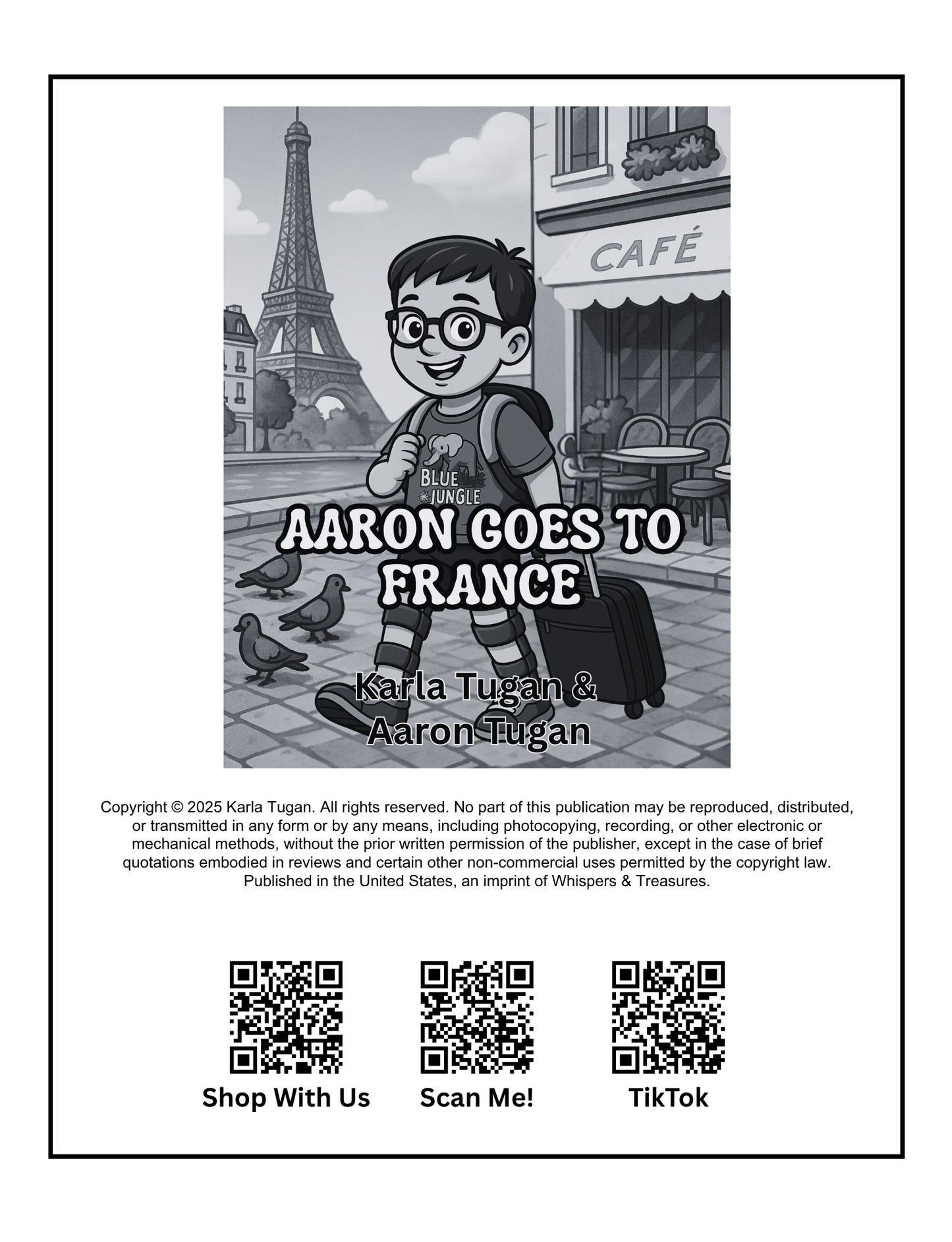 Aaron Goes to France Coloring Paperback