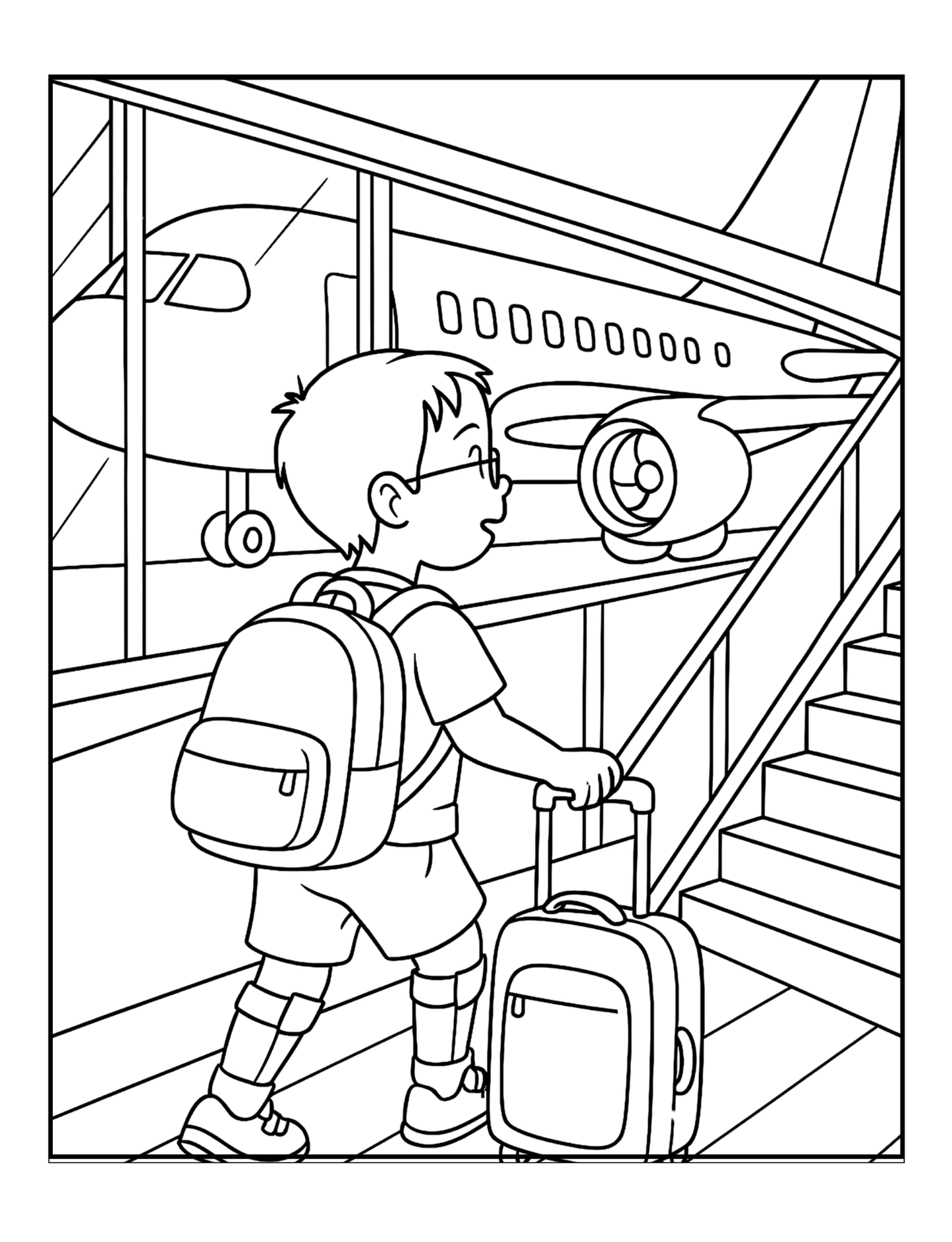 Aaron Goes to France Coloring Paperback