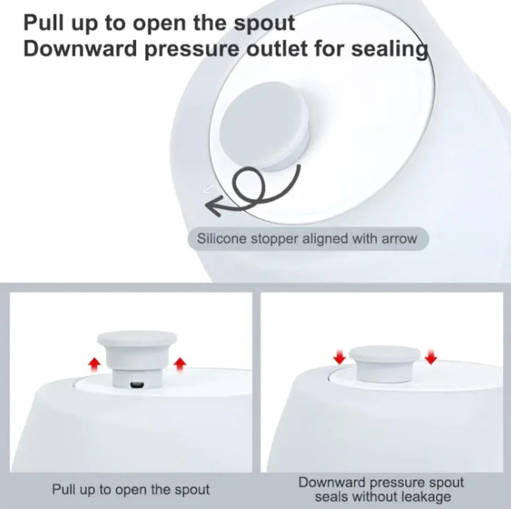 Foldable Leak-Proof Dog Water Bottle – Portable Pet Travel Dispenser with Built-in Bowl (550ml)