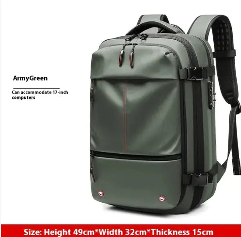 Men's Travel Backpack with Vacuum Compression – Fits 17" Laptop | Business, Tech & Commuter Bag