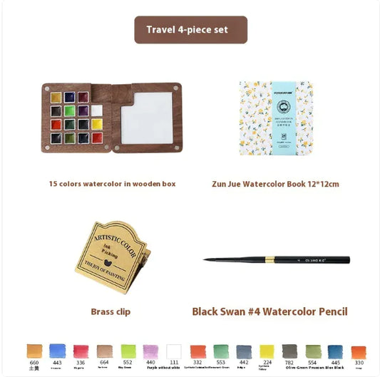 Portable Travel Artist Watercolor Kit