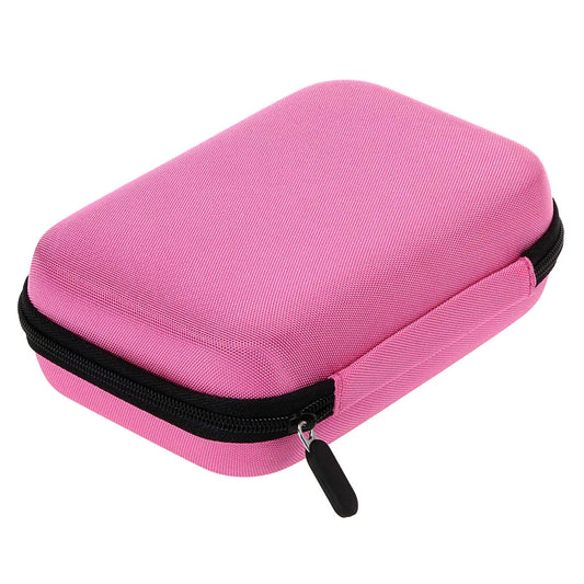 Pink Essential Oil Travel Case – Hard Shell Protective Storage for 12 Bottles (5ml–10ml) – Aromatherapy Organizer for Travel or Daily Use
