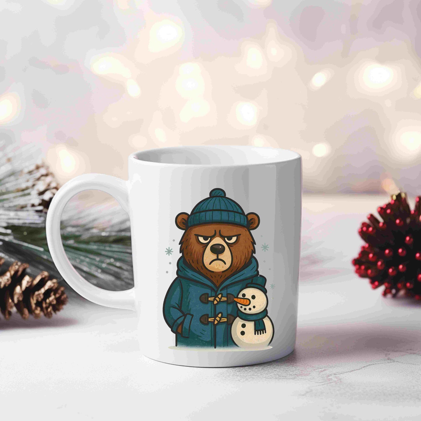 Grumpy Bear PNG Bundle – 5 Cute Winter Bear Clipart Files | Digital Download for Sublimation, T-Shirts, Mugs, Stickers, and More