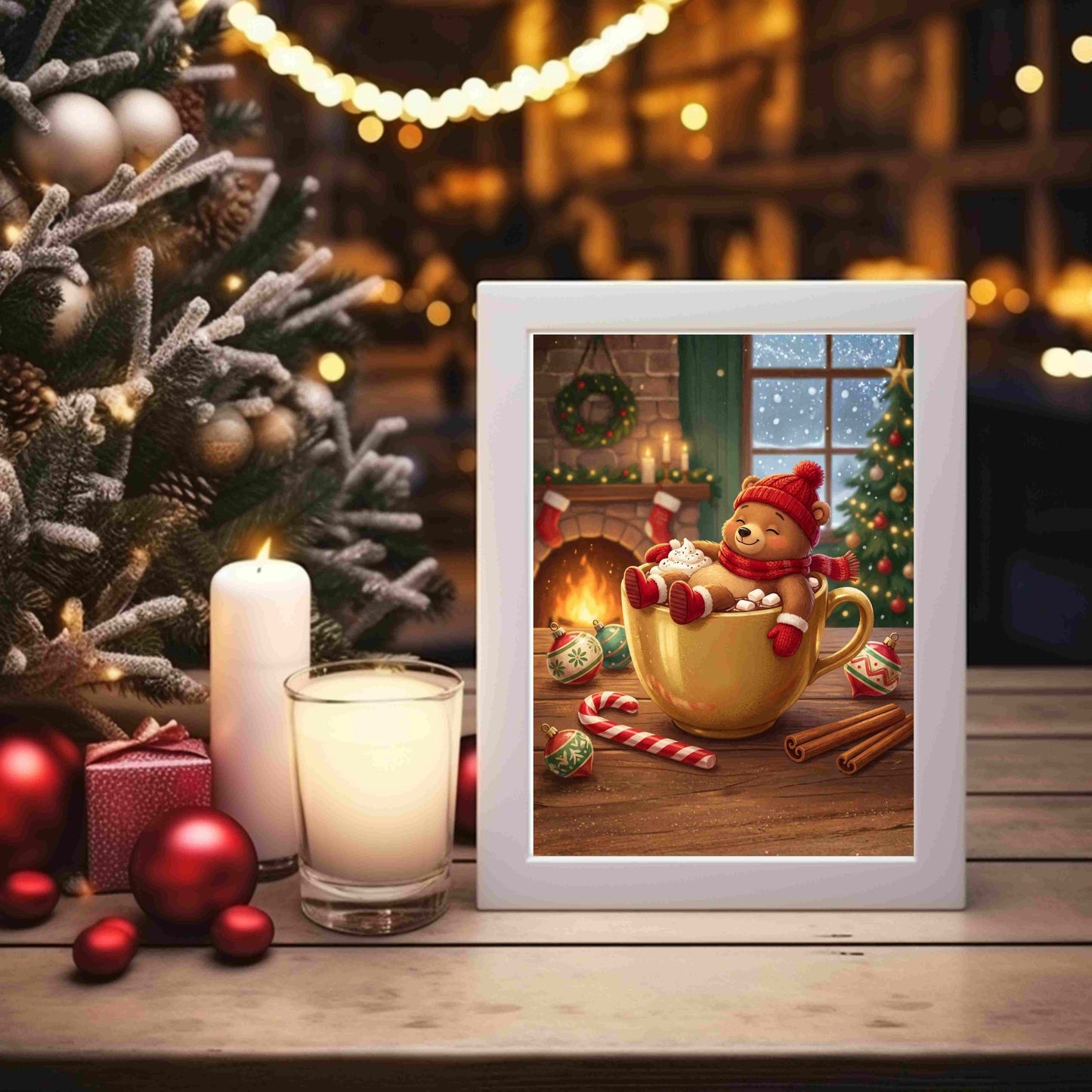 Christmas Bear Mug Clipart Bundle – 5 PNGs