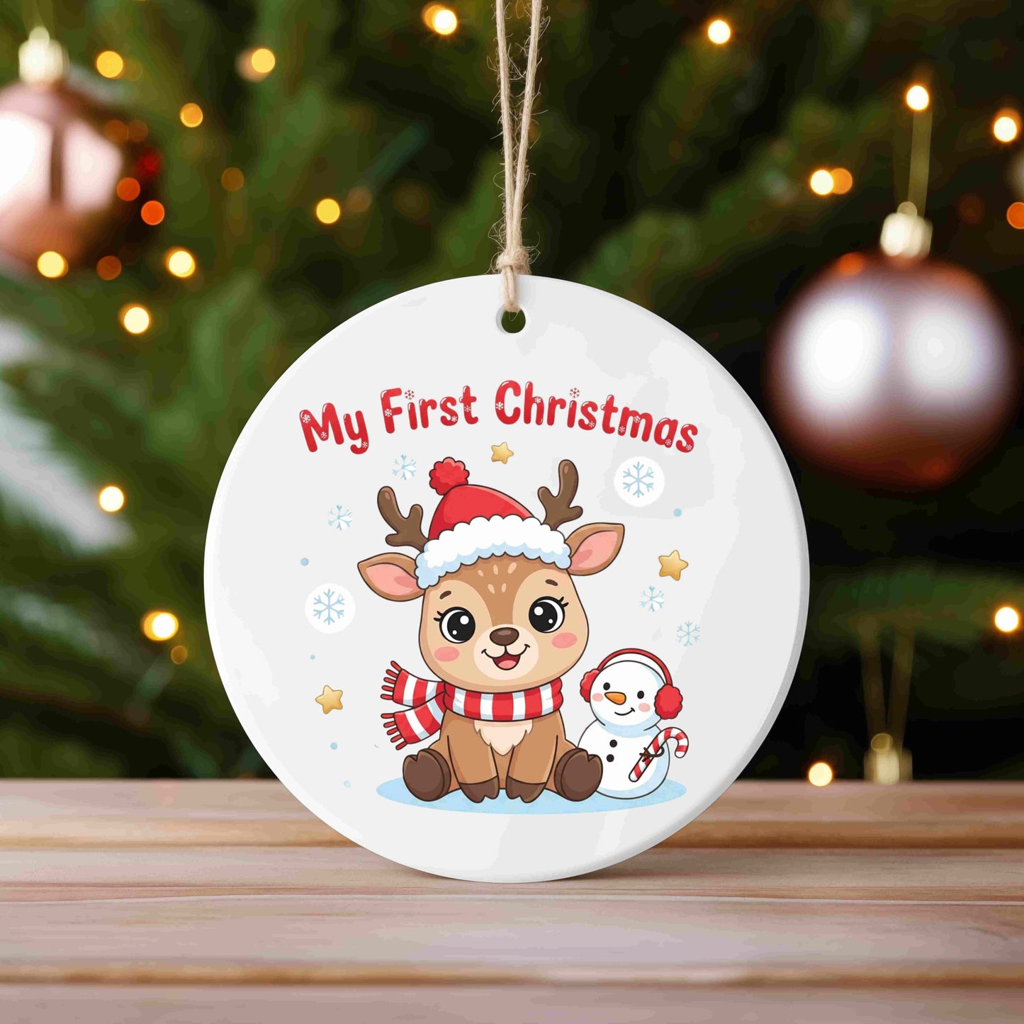 My First Christmas PNG Bundle • 5 Digital Designs • Personalized Reindeer & Polar Bear Clipart