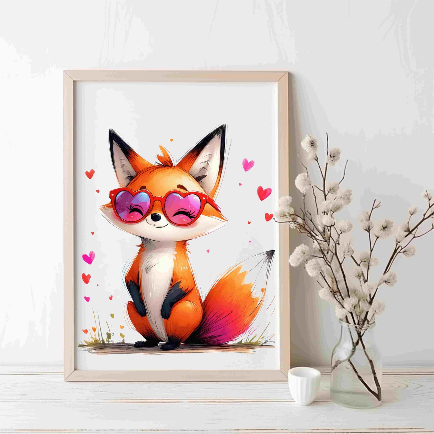Fox PNG Bundle – 4 Adorable Fox Clipart Images (Digital Download)