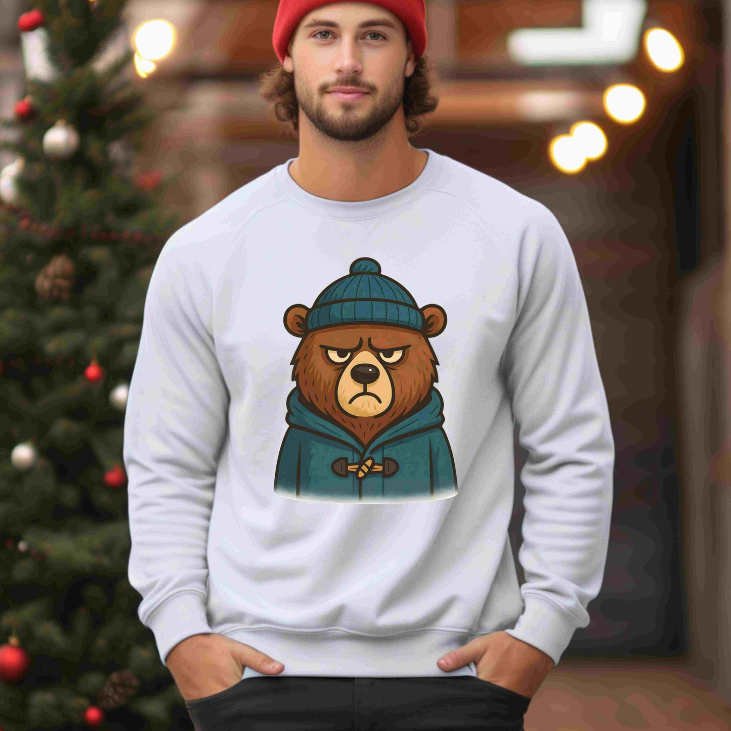 Grumpy Bear PNG Bundle – 5 Cute Winter Bear Clipart Files | Digital Download for Sublimation, T-Shirts, Mugs, Stickers, and More
