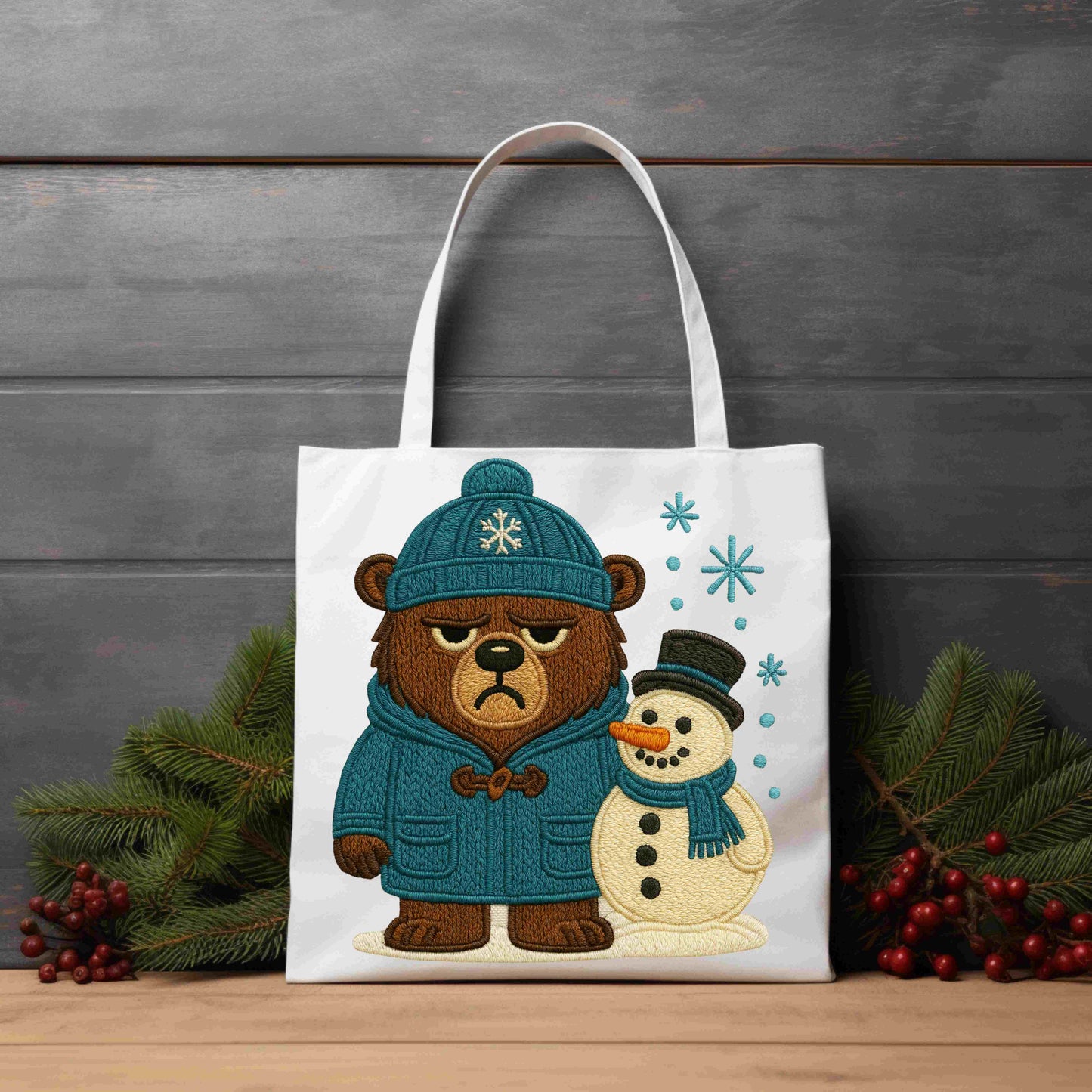 Grumpy Bear PNG Bundle – 5 Cute Winter Bear Clipart Files | Digital Download for Sublimation, T-Shirts, Mugs, Stickers, and More